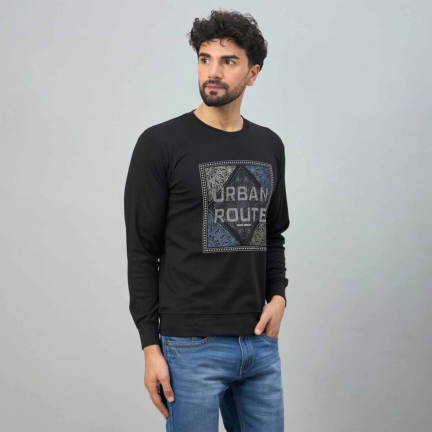 Duke Urban Men Round Neck Regular Sweatshirt (LF6419)