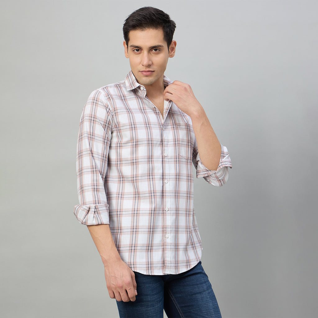 Duke Men Slim Fit Full Sleeve Oxford Cotton Shirt (SDO5CKDE)