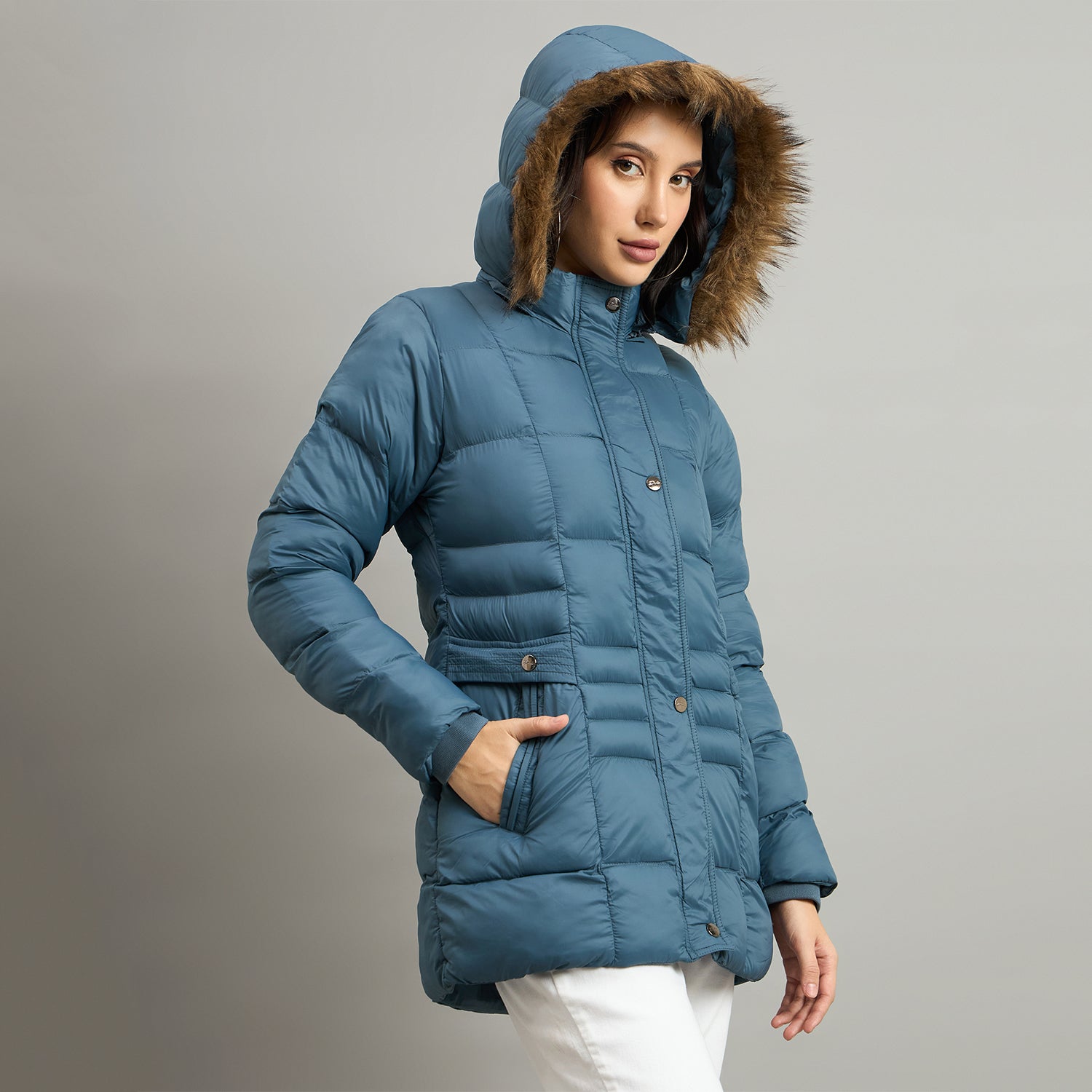 Duke Urban Women Short Style Hooded Bomber Jacket (SDZ4145)