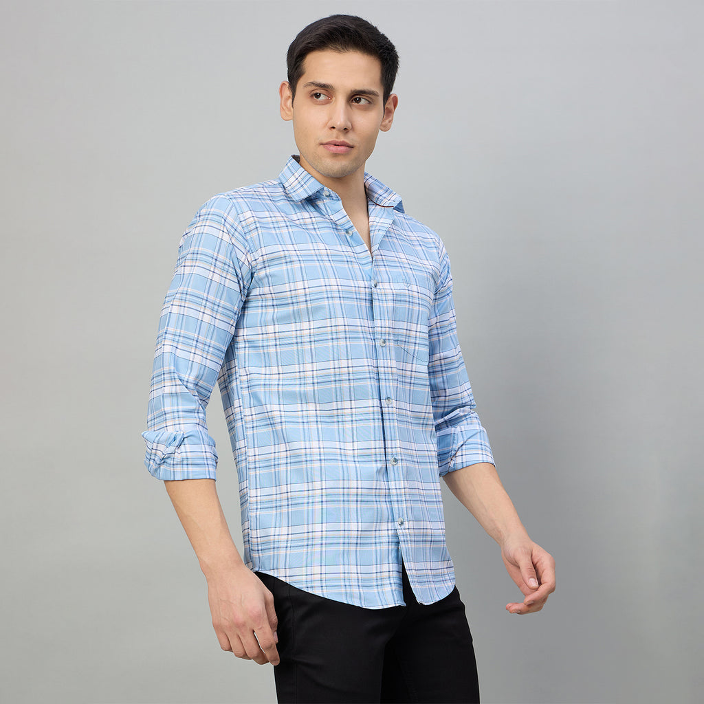Duke Men Slim Fit Full Sleeve Oxford Cotton Shirt (SDO5CKCY)