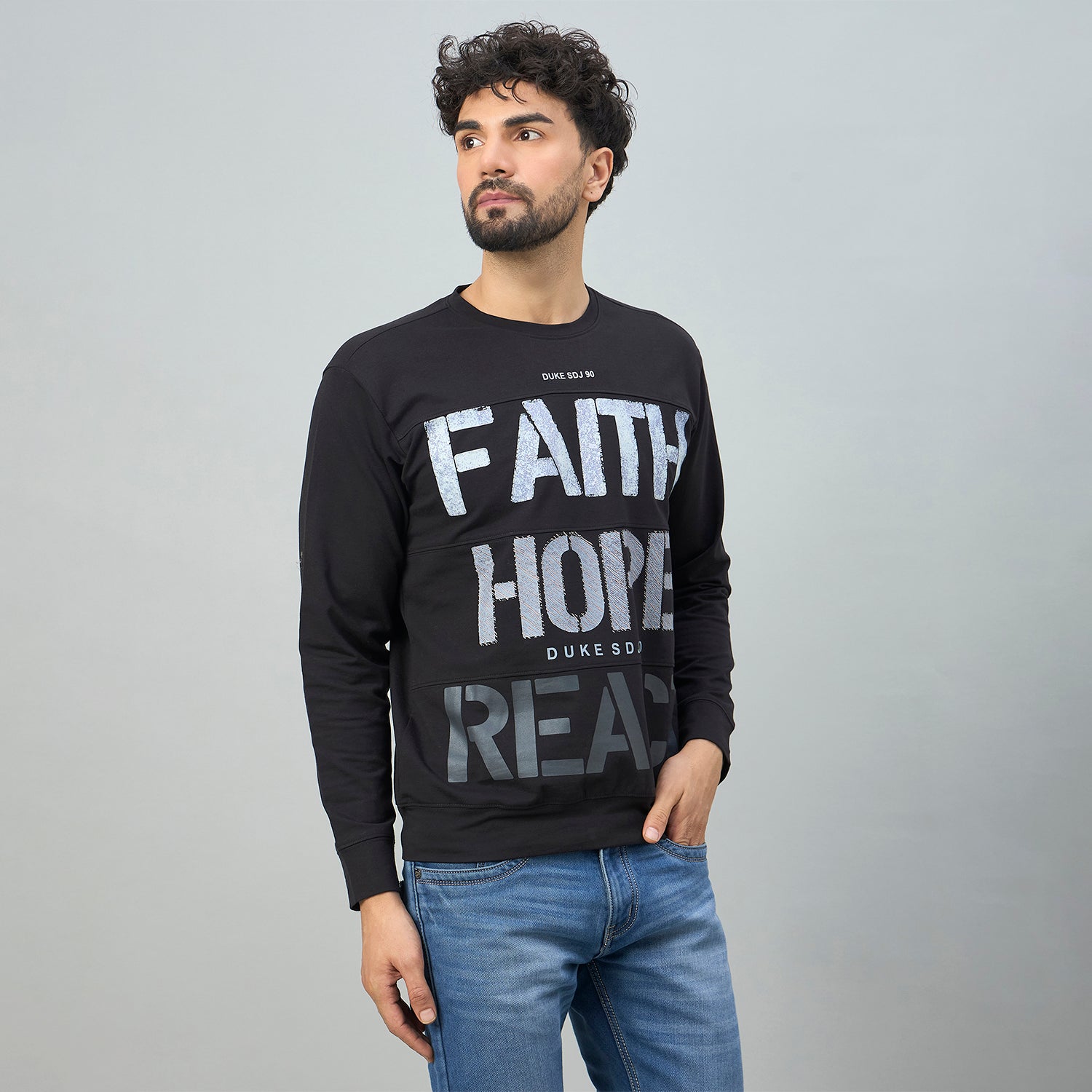 Duke Urban Men Round Neck Regular Sweatshirt (LF3948S)