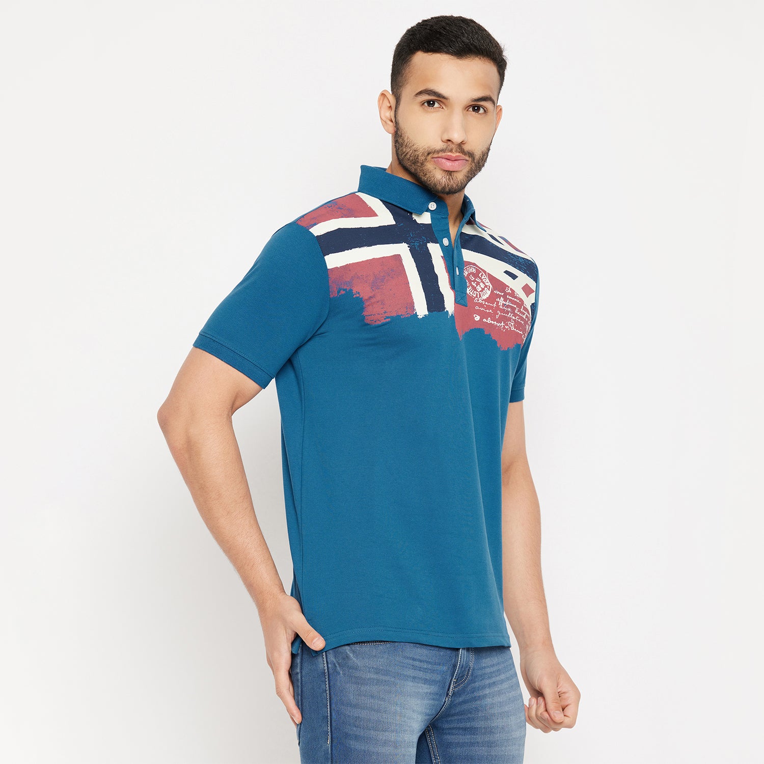 Duke Stardust Men Half Sleeve Polo Neck Cotton T-shirt (3920)