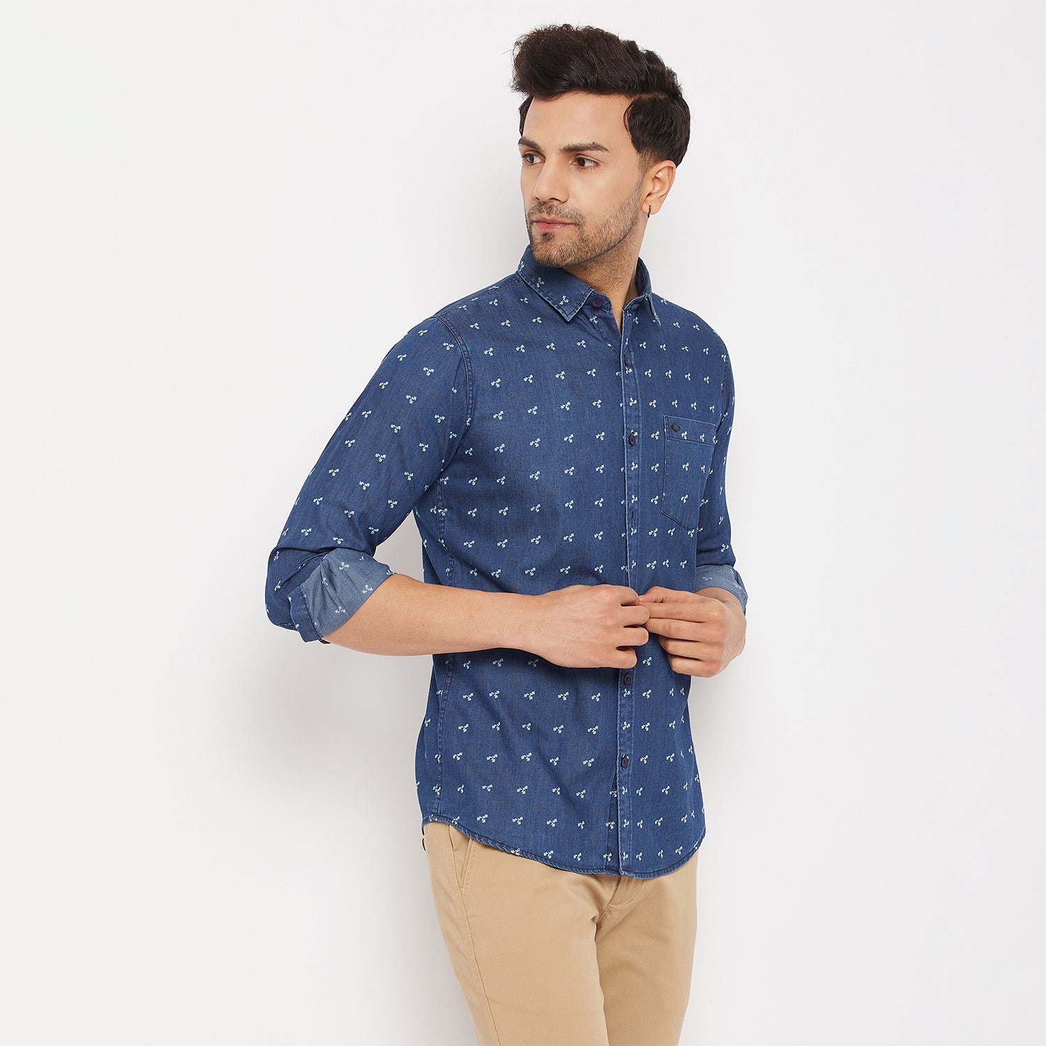 Duke Men Stardust Cotton Full Sleeve Shirt (SDO8910R)