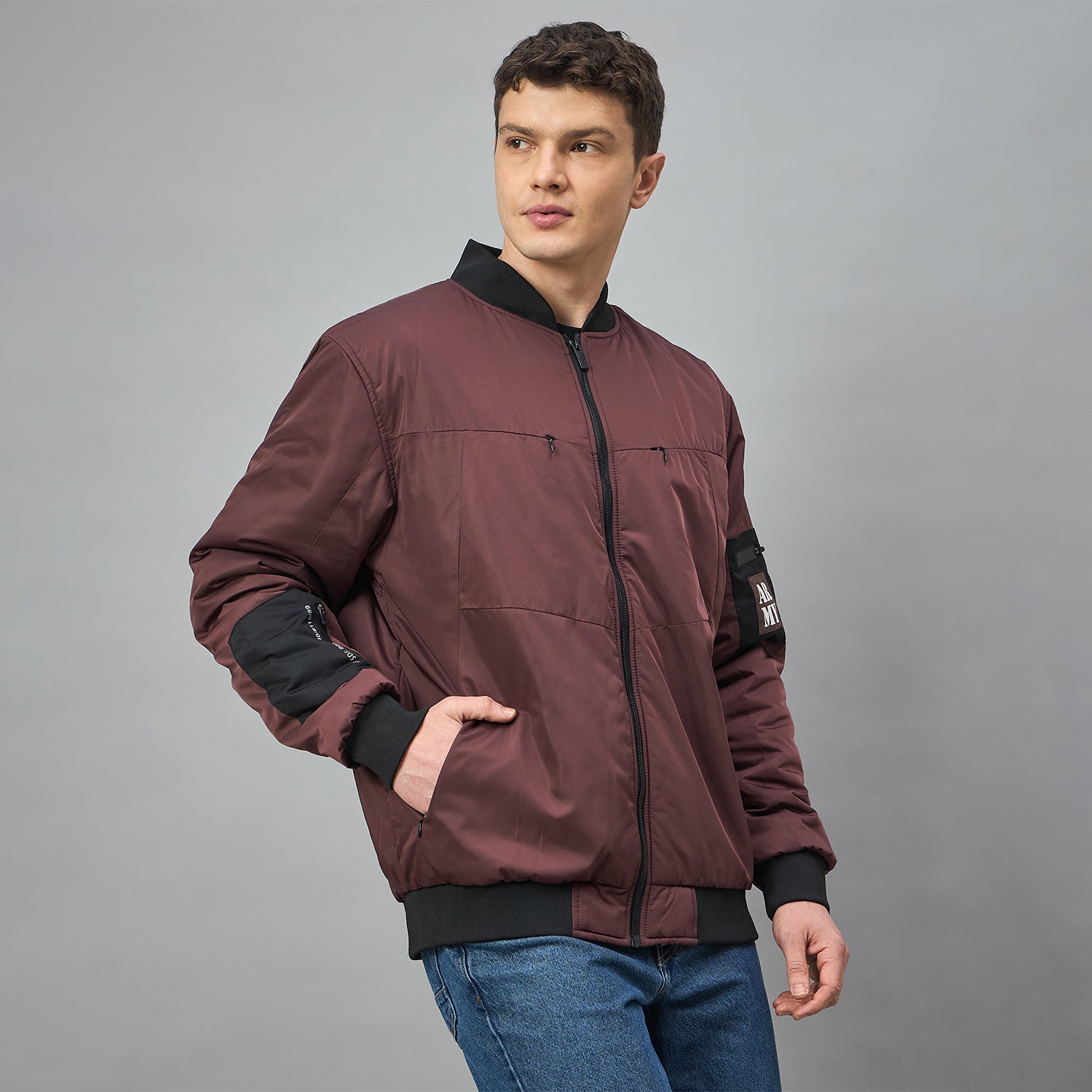 Duke Urban Men Full Sleeve Slim fit Bomber Jacket (SDZ3046N)