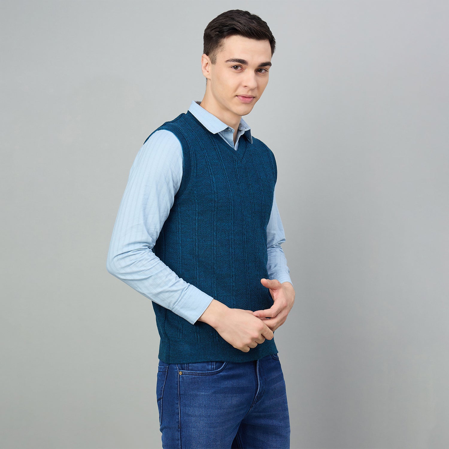 Duke Urban Men Sleeveles V Neck Reversible Sweater (SDS2292)