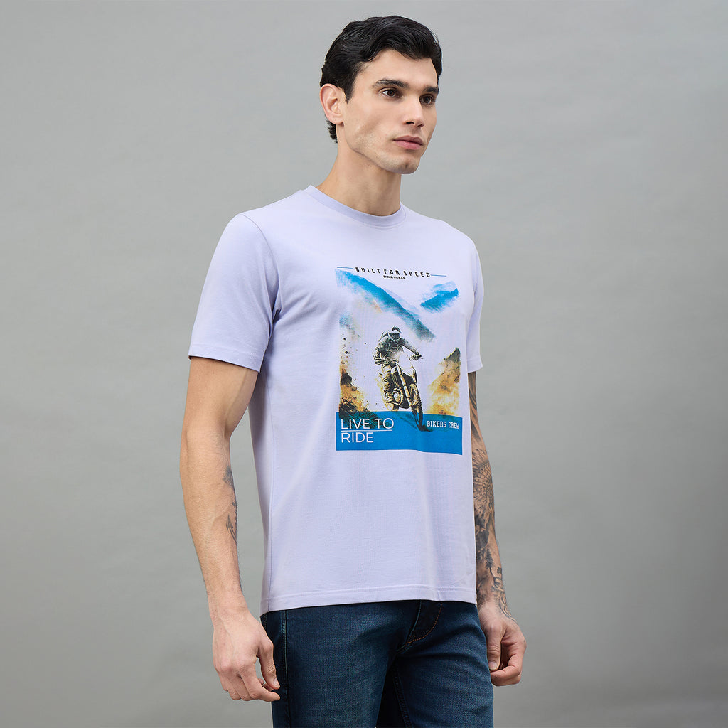 Duke Urban Men Graphic Print Half Sleeve Round Neck Casual Tshirt (LF7543)