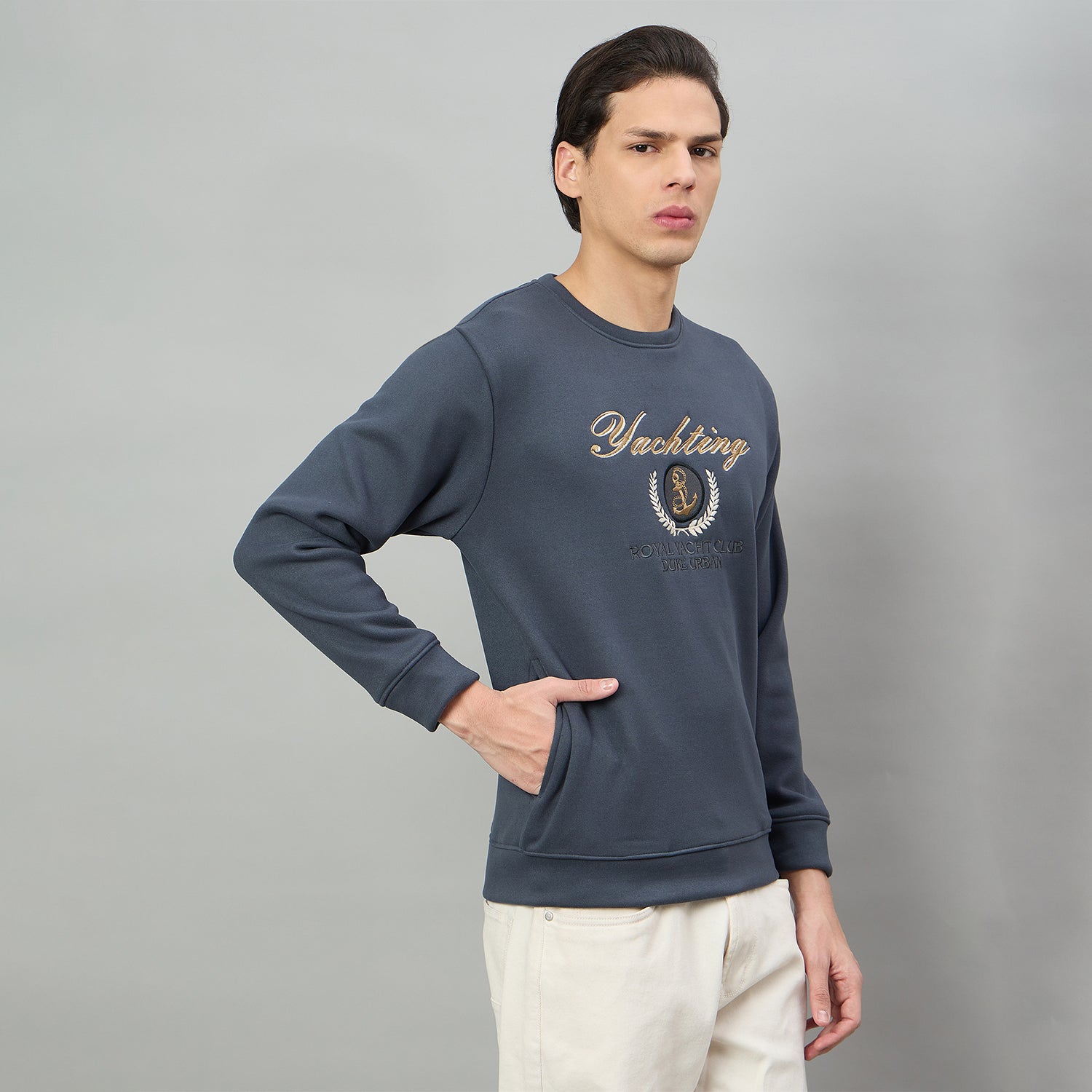 Duke Urban Men Round Neck Full Sleeve Regular Sweatshirt (LF6496)