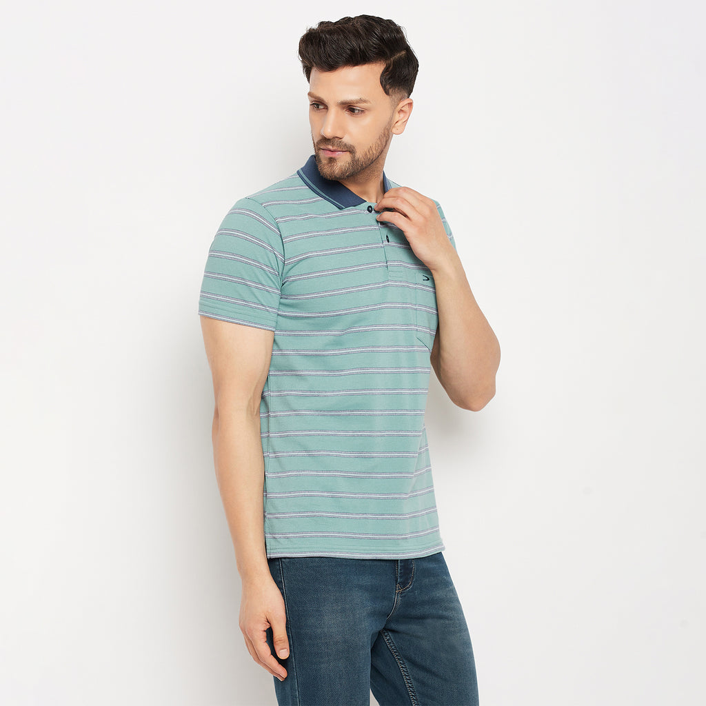 Duke Stardust Men Half Sleeve Polo Neck Cotton T-shirt (1112)