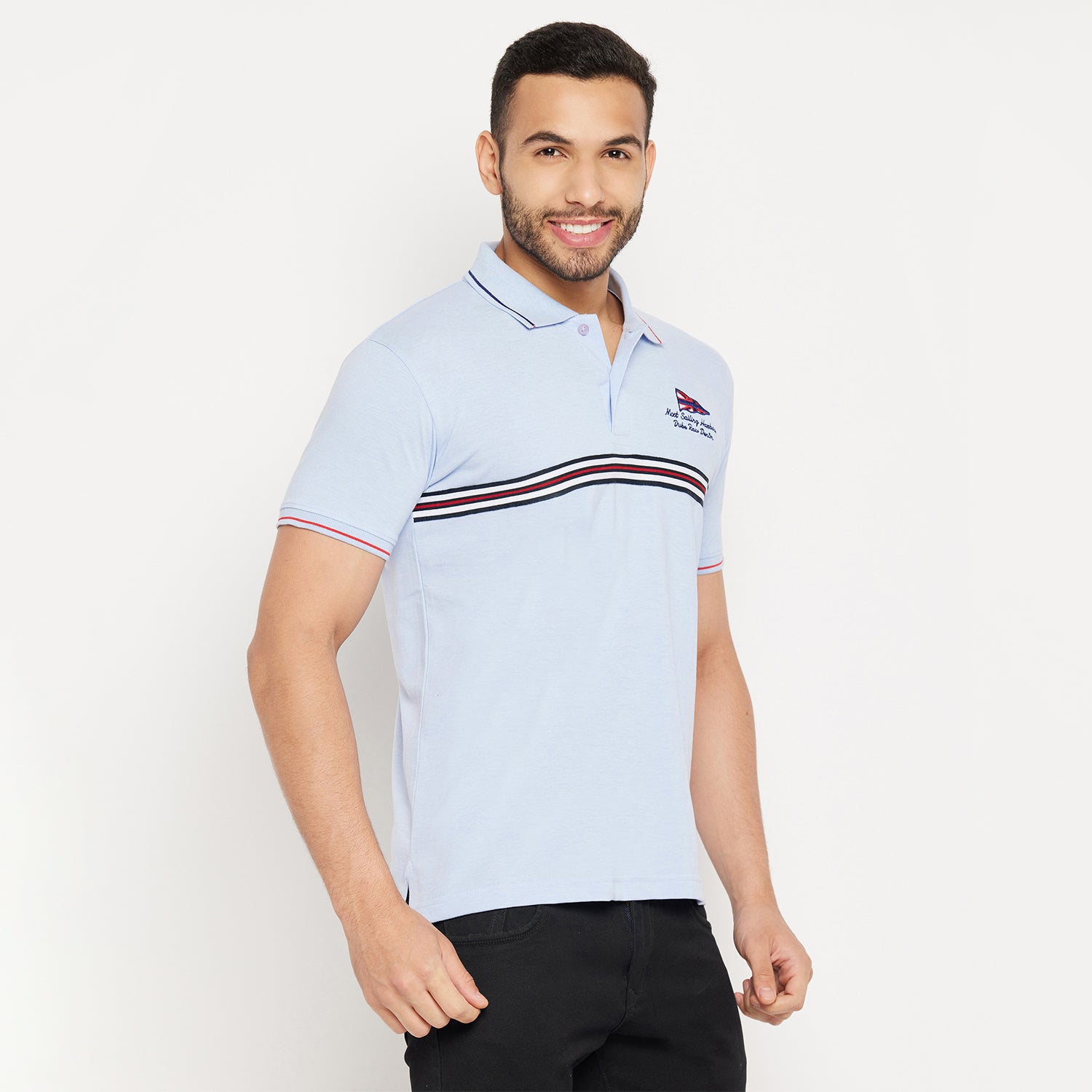 Duke Stardust Men Half Sleeve Polo Neck Cotton T-shirt (3934)