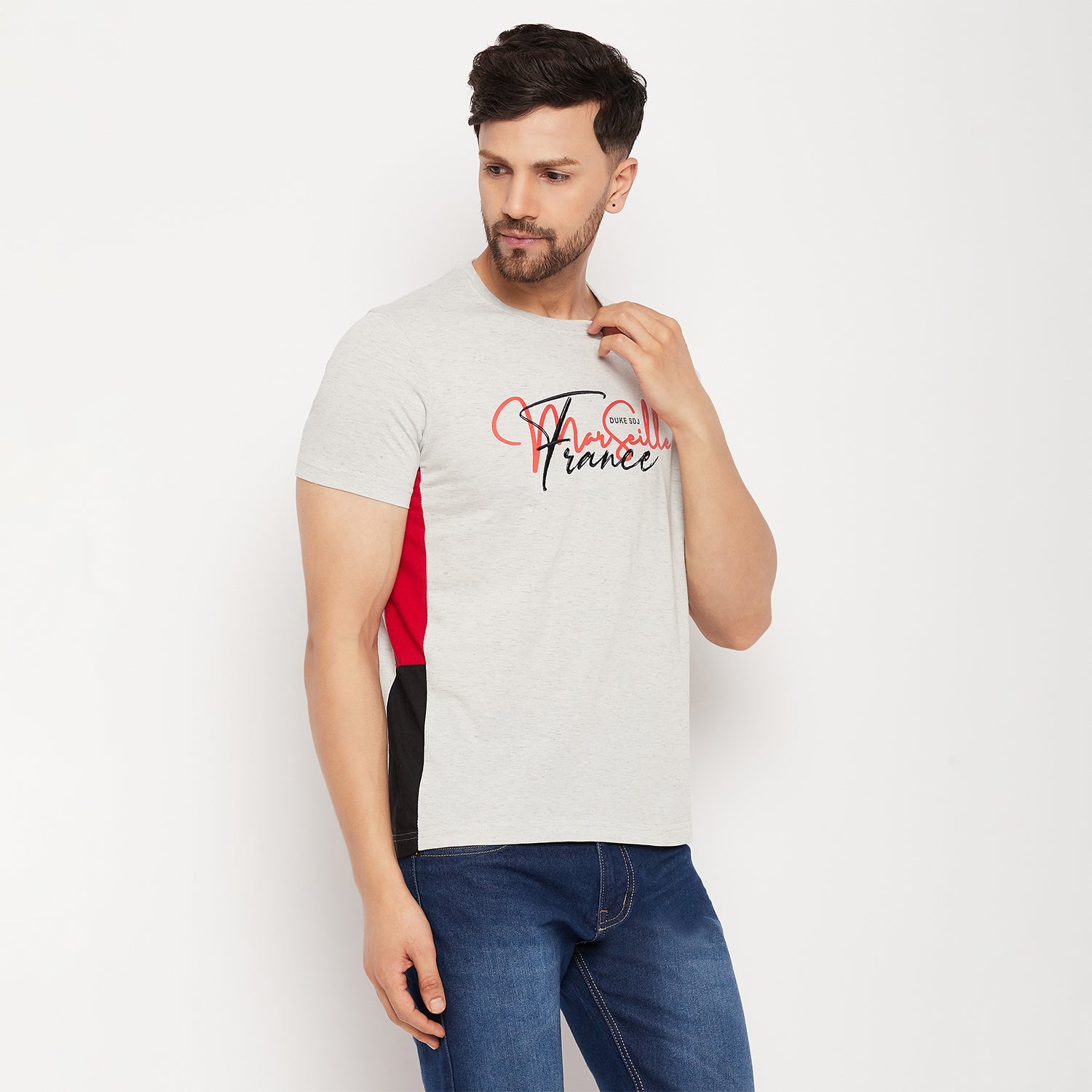 Duke Stardust Men Half Sleeve Cotton T-shirt (LF5887)