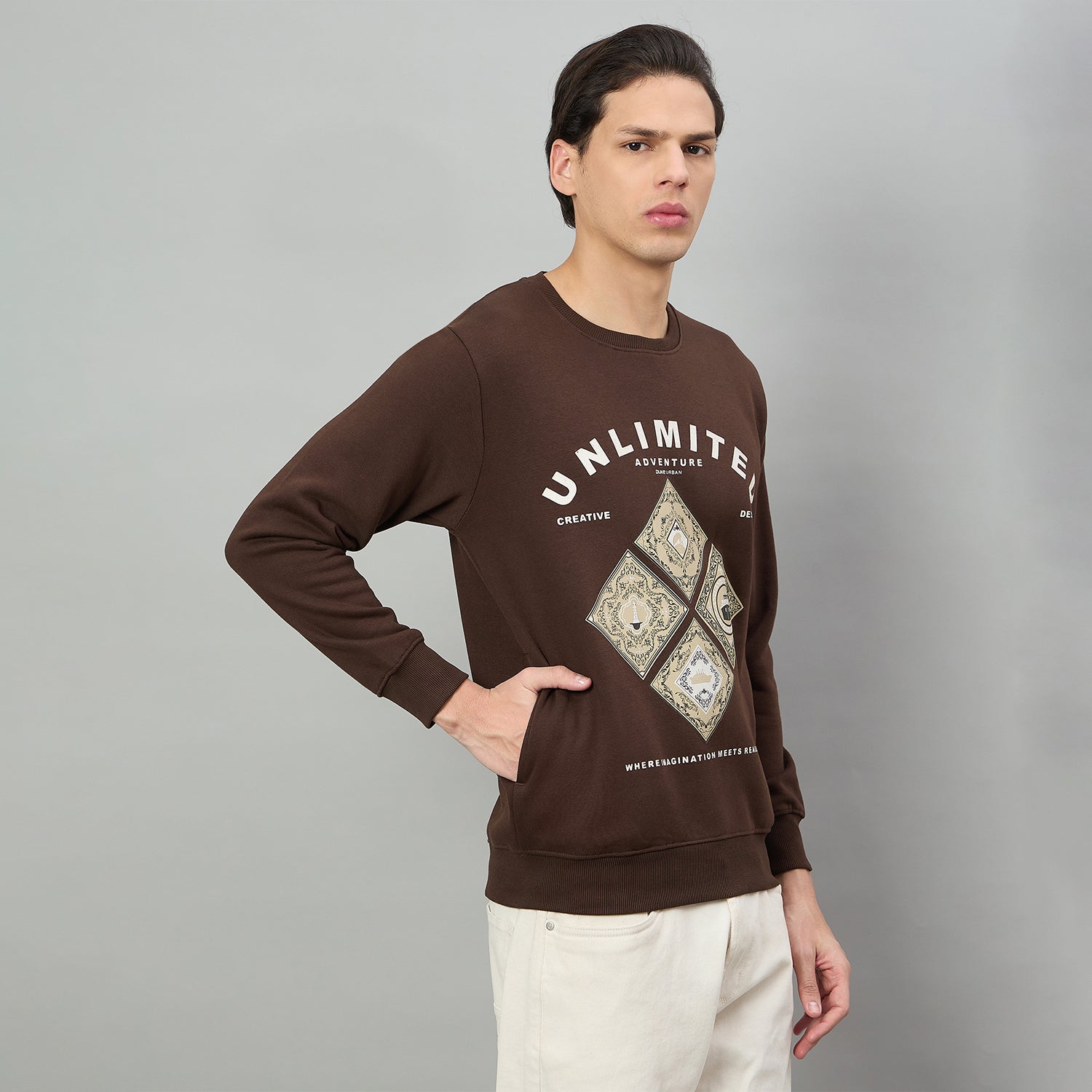 Duke Urban Men Round Neck Regular Sweatshirt (LF6345)