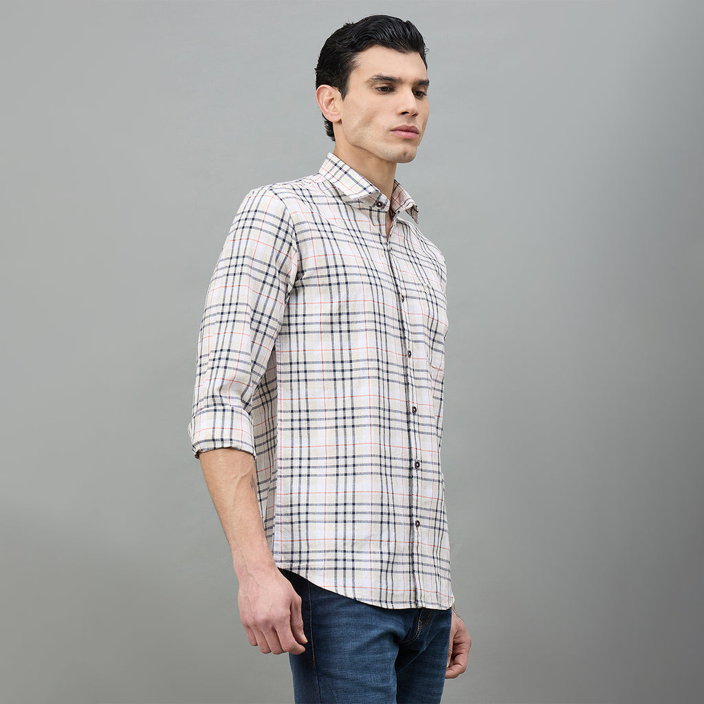 Duke Urban Men Checkered Full Sleeve Spread Collar Regular Shirt (SDO9CKAH)