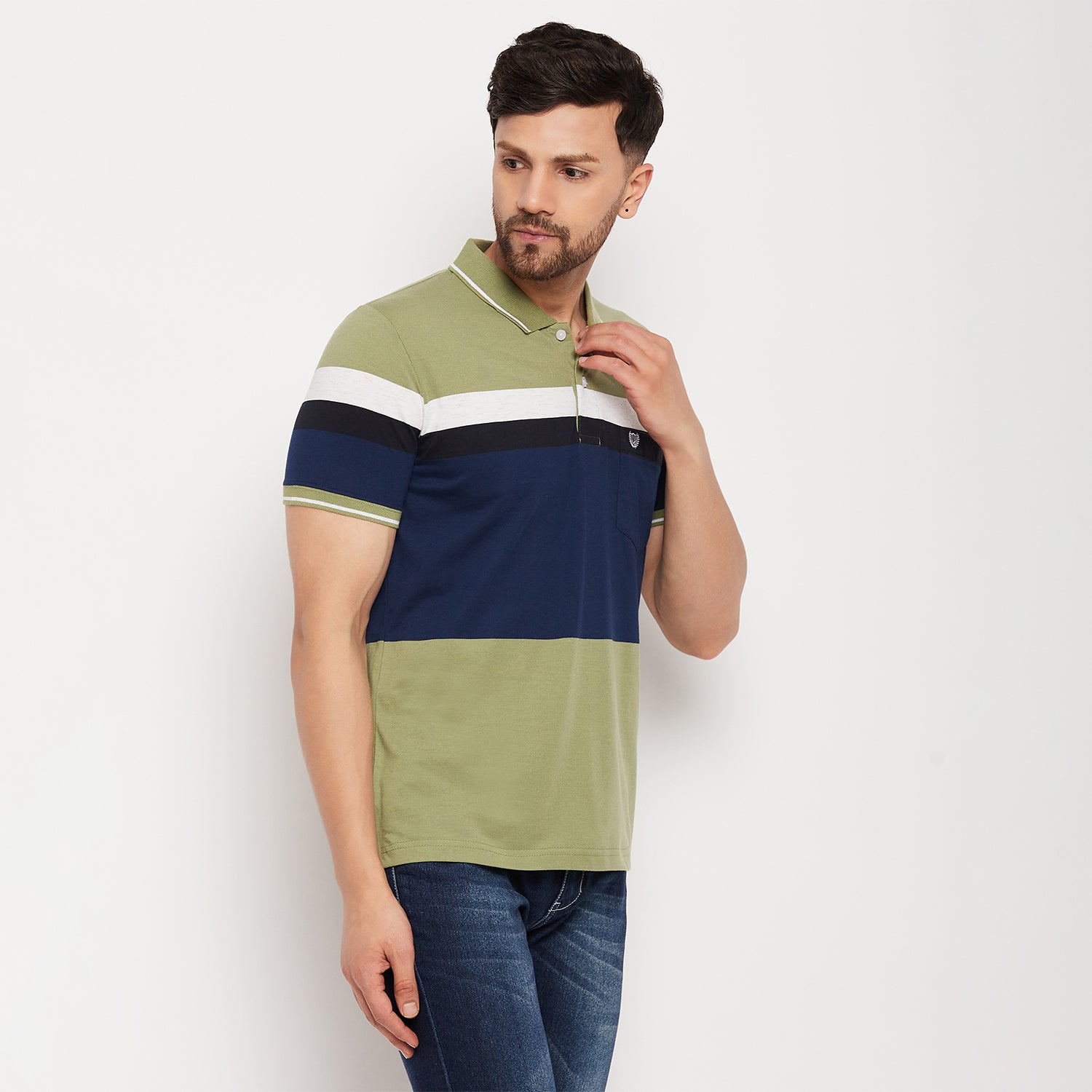 Duke Stardust Men Half Sleeve Polo Neck Cotton T-shirt (LF5724)