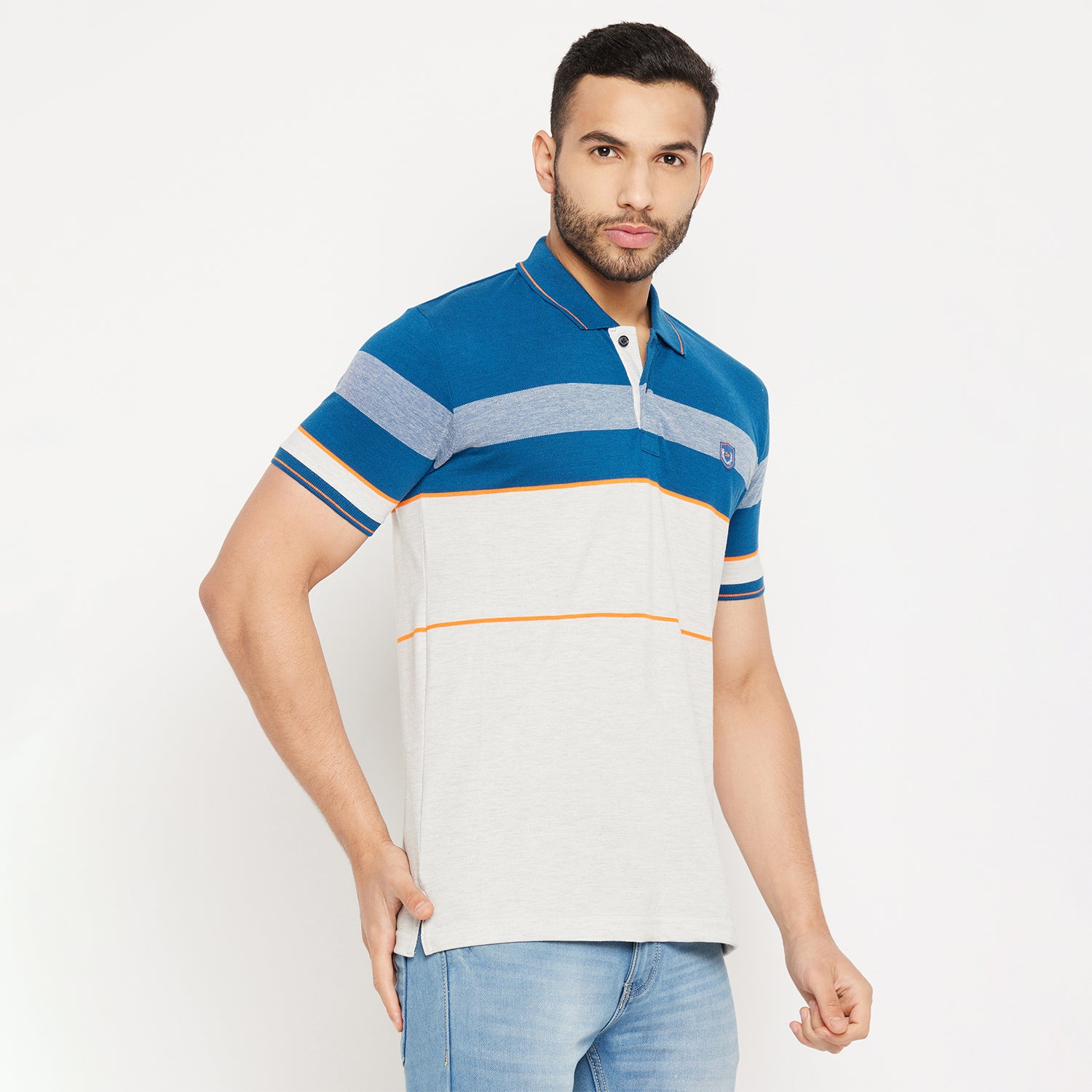 Duke Stardust Men Half Sleeve Polo Neck Cotton T-shirt (4085)