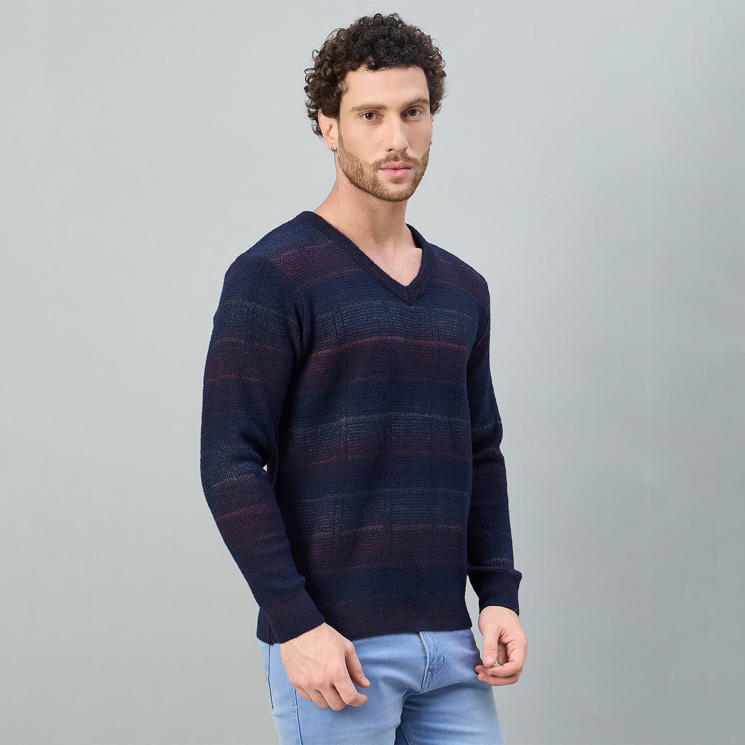 Duke Men V Neck Regular Sweater (SDS2246)
