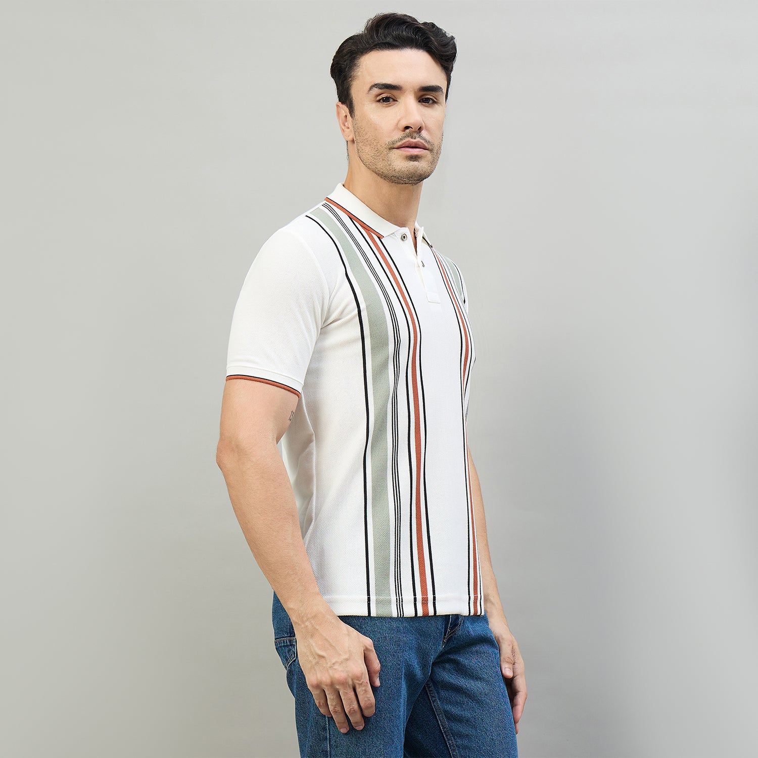 Duke Urban Men Half Sleeve Cotton Smart Fit Casual T-shirt (LF7966)