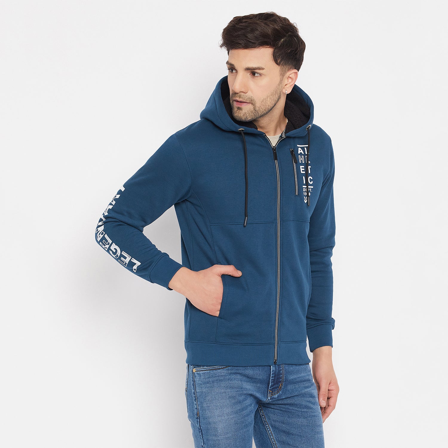 Duke Urban Men Hooded Zipper Sweatshirt (LF6261)