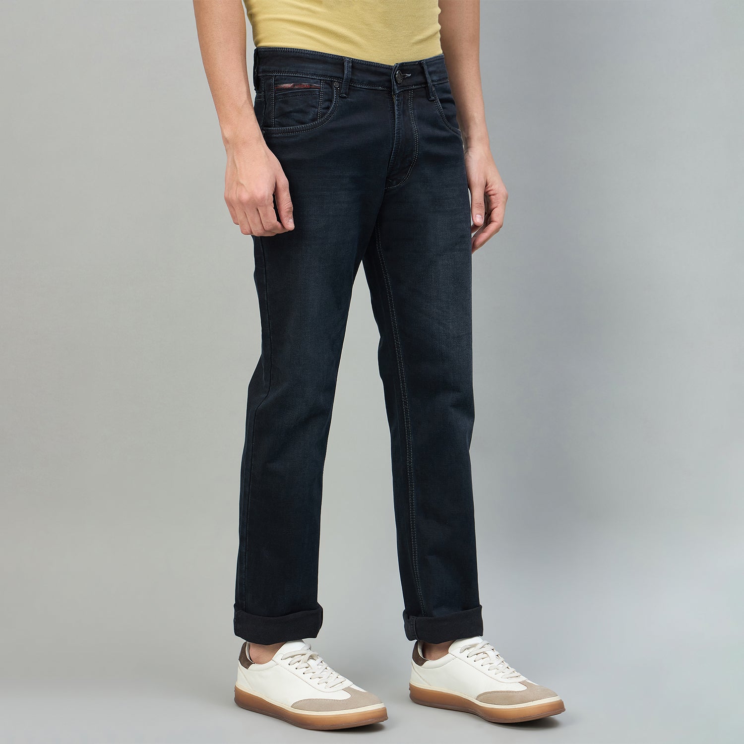 Duke Urban Men Comfort Fit Mid-Rise Light Fade Stretchable Jeans (SDD9140C)