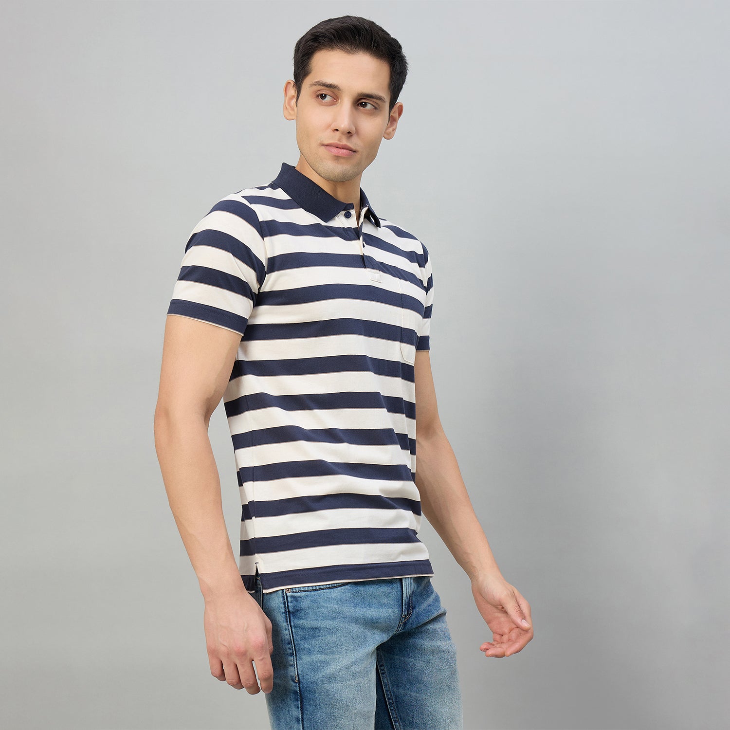 Duke Men Half Sleeve Cotton Regular Fit Casual T-shirt (MLF1184)