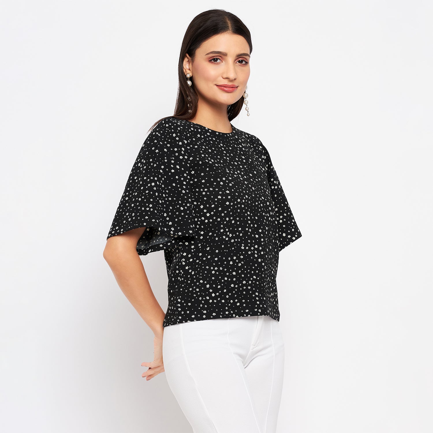 Duke Stardust Women Round Neck Half Sleeve Printed Top (SDX3268)