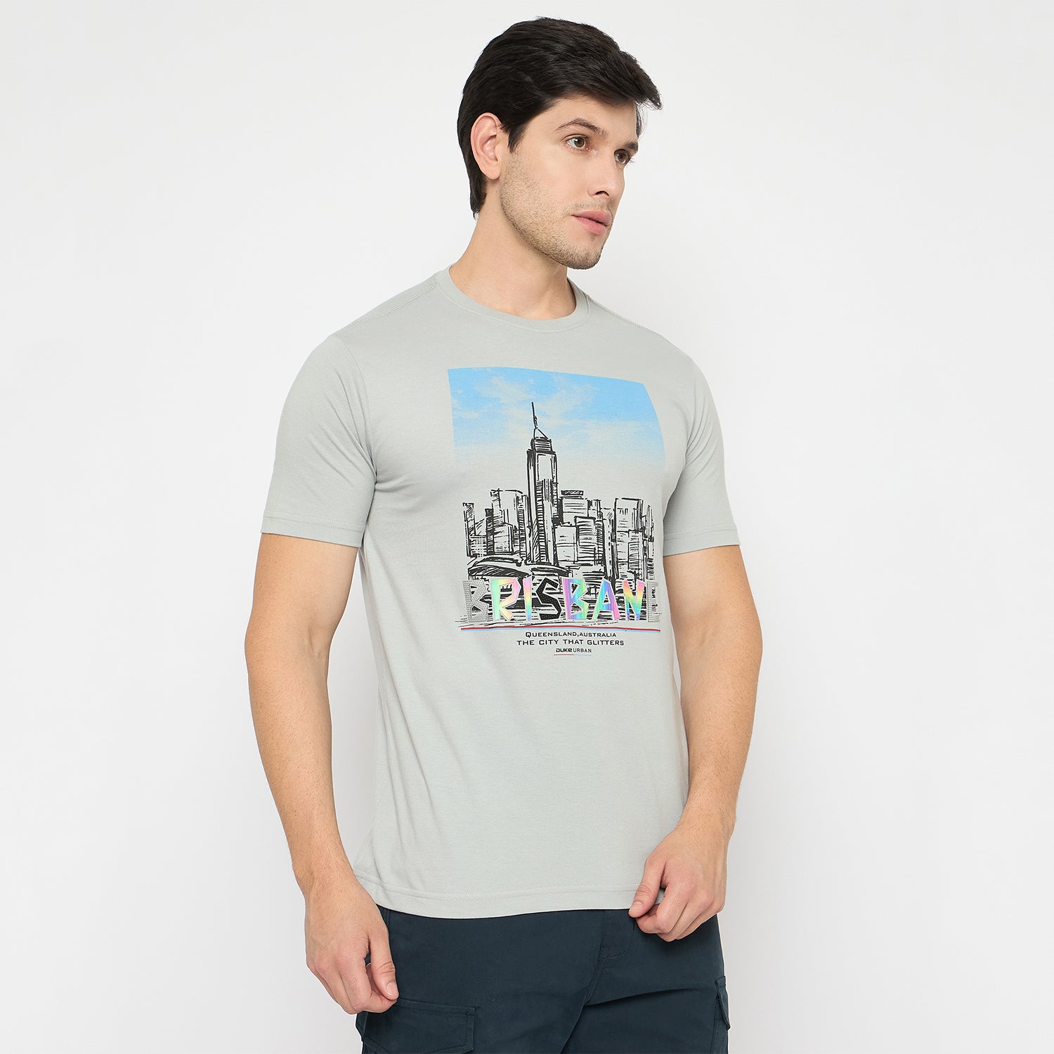 Duke Urban Men Half Sleeve Cotton Tshirt (LF7422)