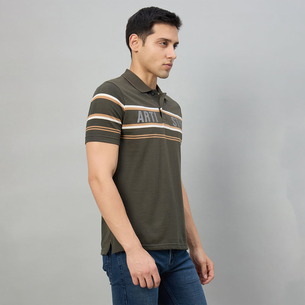 Duke Men Half Sleeve Cotton Regualr Fit Casual T-shirt (LF7637)