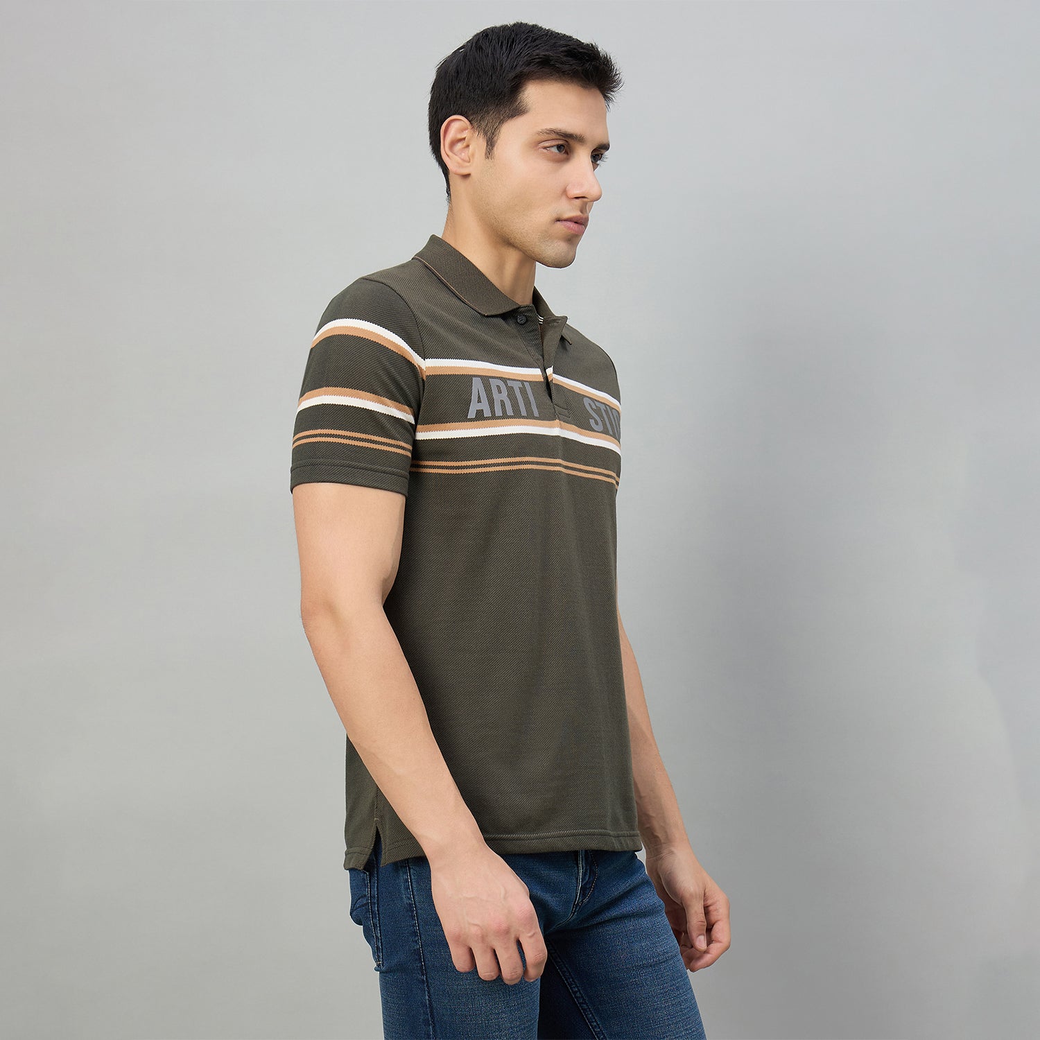 Duke Men Half Sleeve Cotton Regualr Fit Casual T-shirt (LF7637)