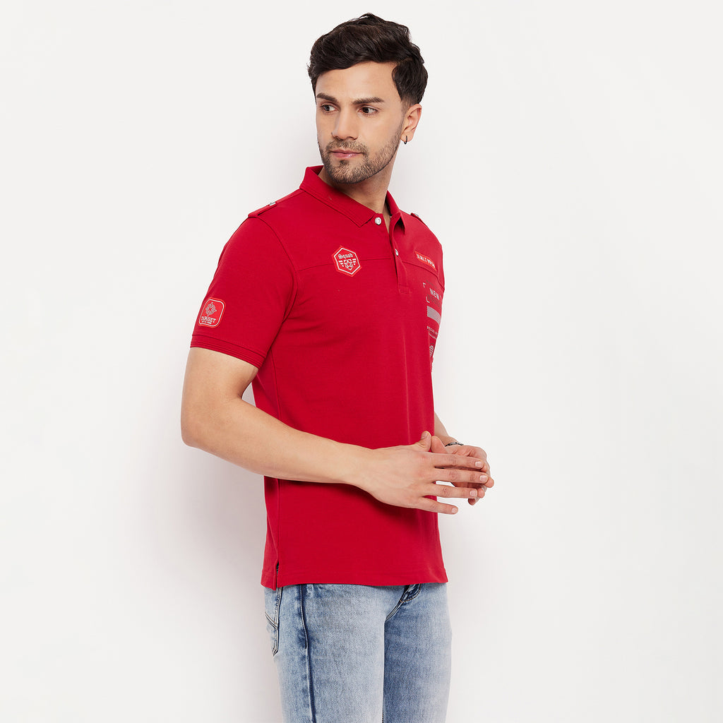 Duke Stardust Men Half Sleeve Polo Neck Cotton T-shirt (LF5787)