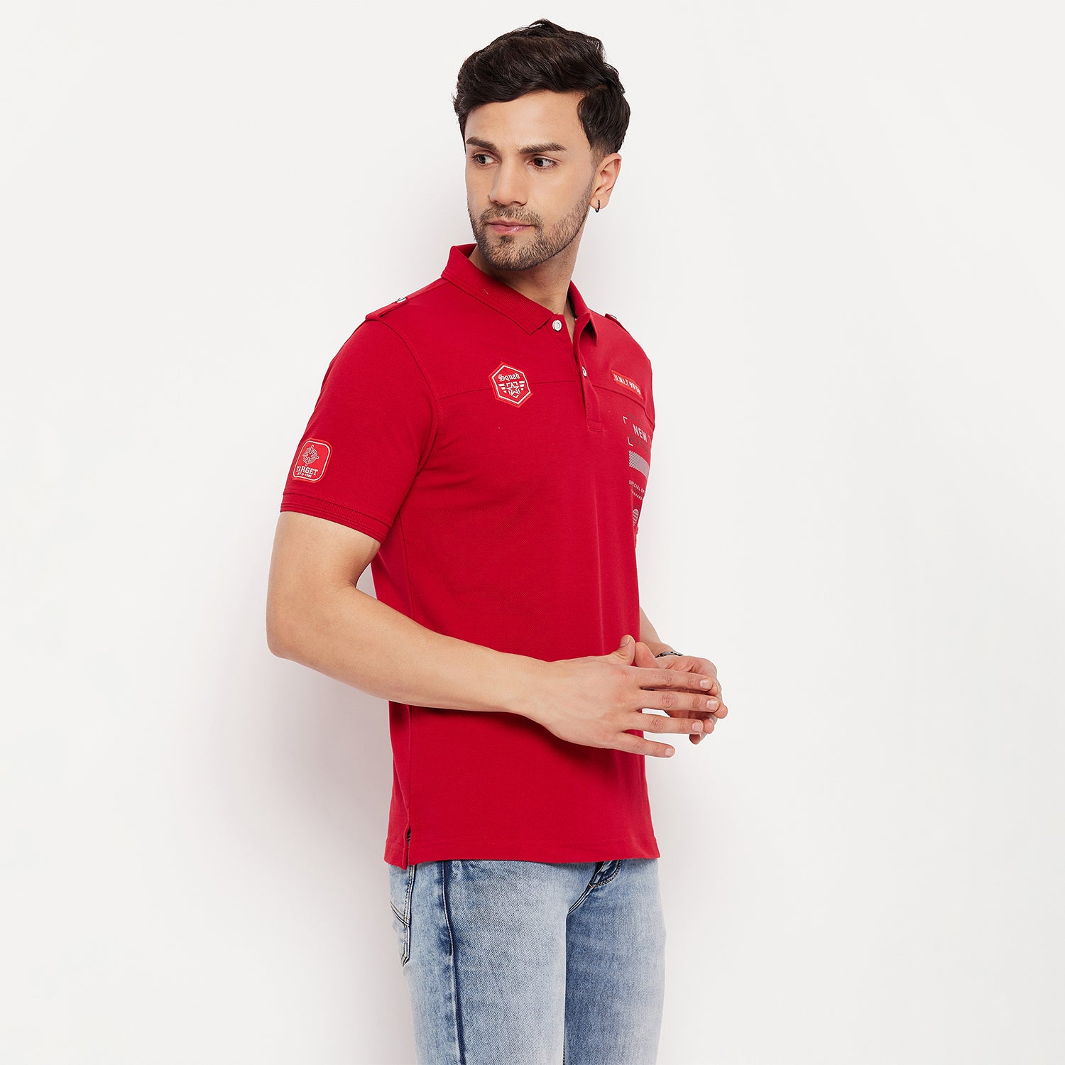 Duke Stardust Men Half Sleeve Polo Neck Cotton T-shirt (LF5787)