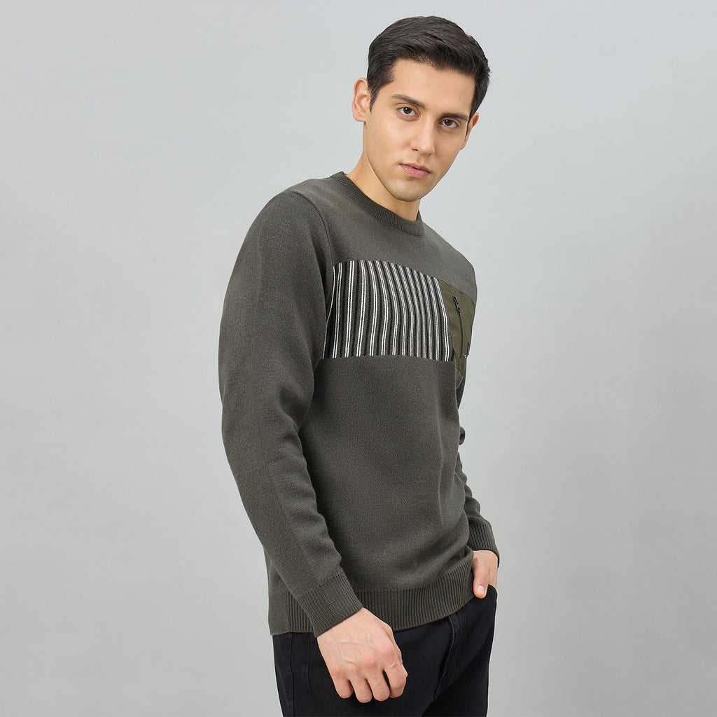 Duke Men Full Sleeve Round Neck Regular Sweater (SDS2337)