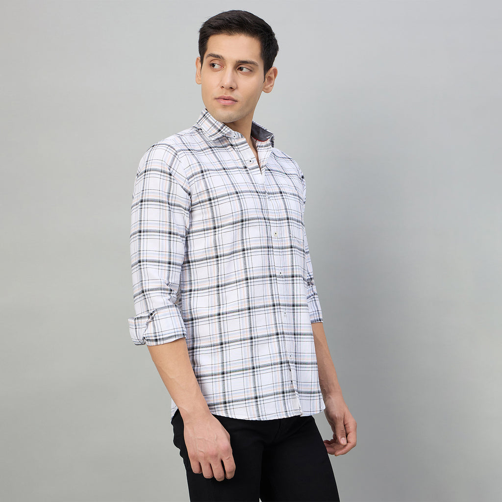 Duke Men Slim Fit Full Sleeve Short Style Cotton Shirt (SDO8CKBU)