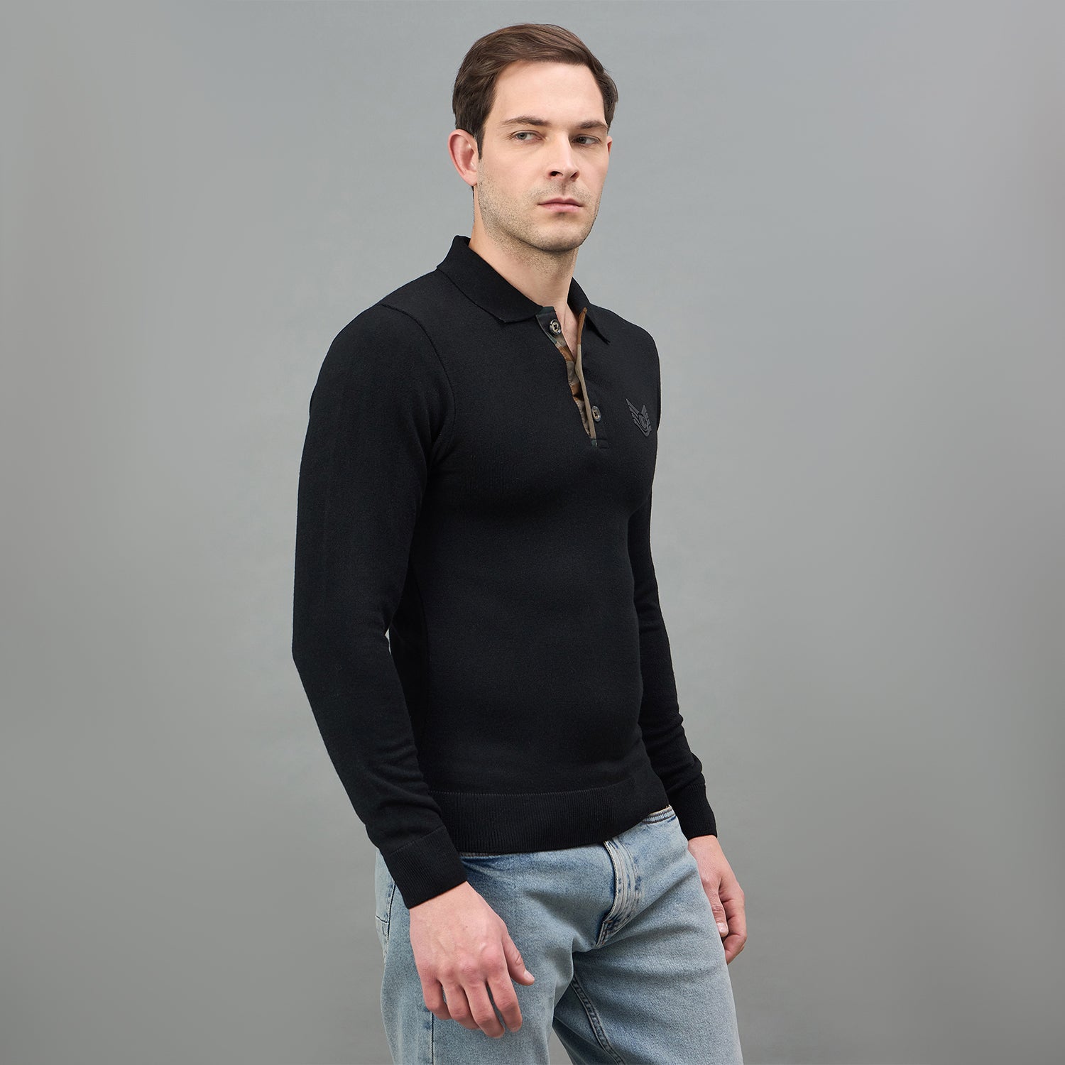Duke Urban Men Full Sleeve Collared Neck Sweater (SDS2229R)