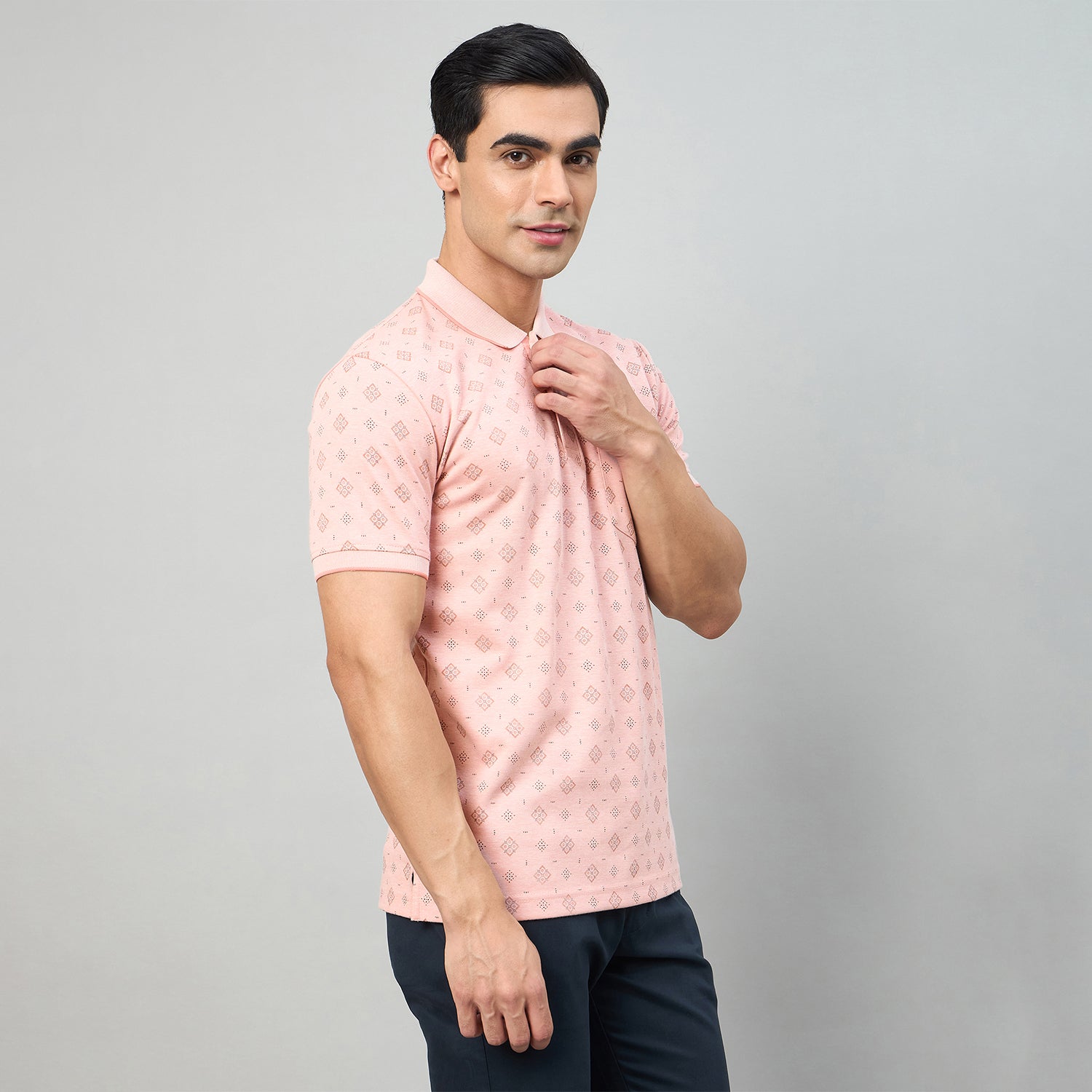 Duke Men Half Sleeve Cotton Regualr Fit Casual T-shirt (LF7995)