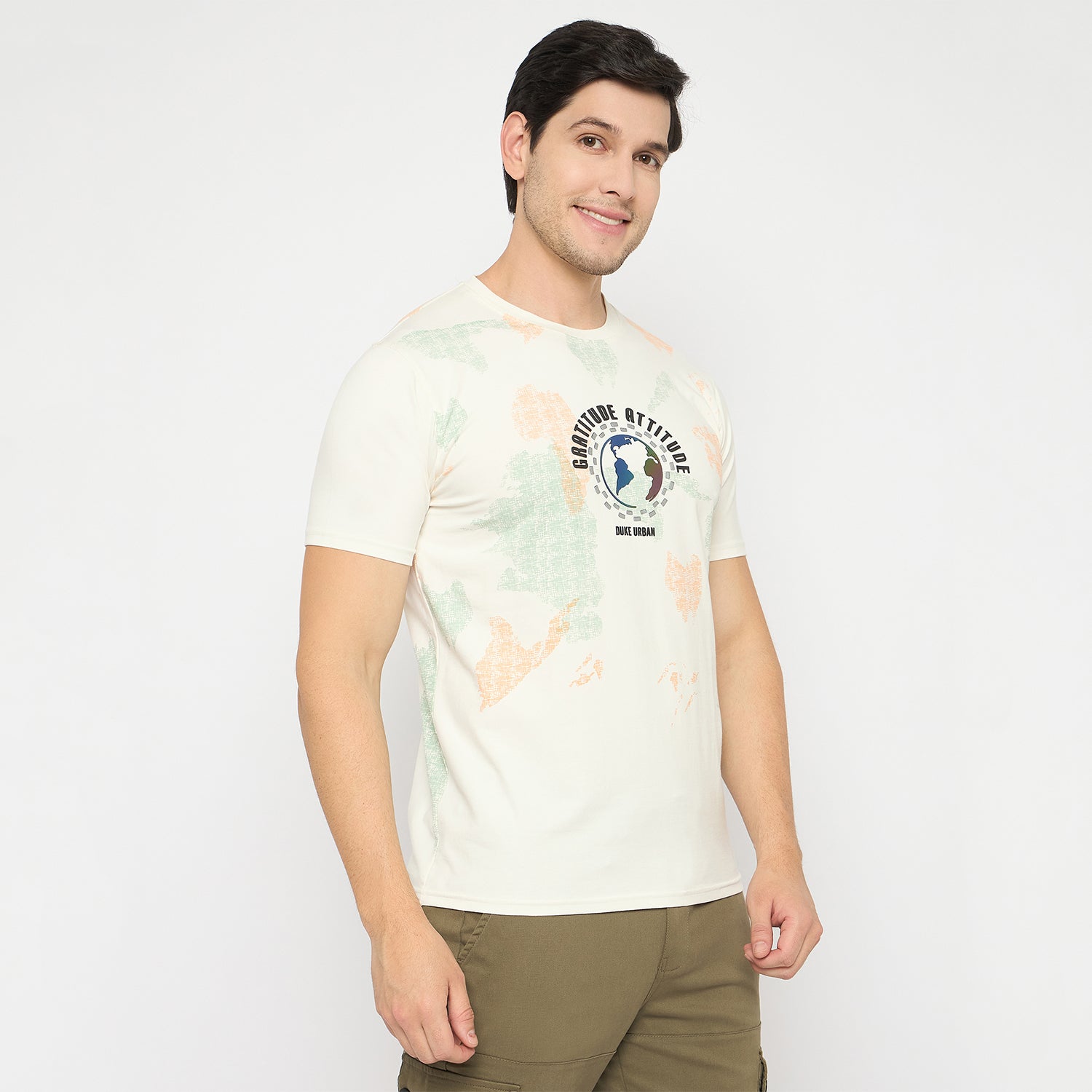 Duke Urban Men Half Sleeve Cotton Tshirt (LF7435)