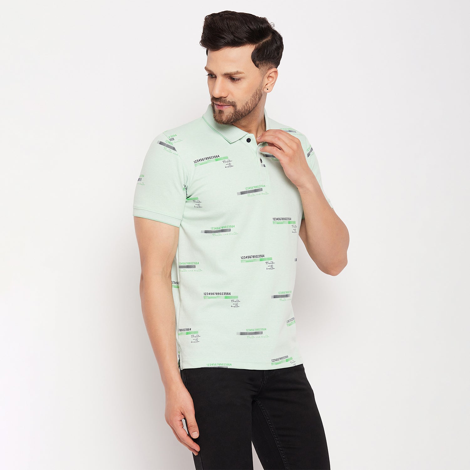 Duke Urban Men Half Sleeve Polo Neck Cotton T-shirt (LF5862)