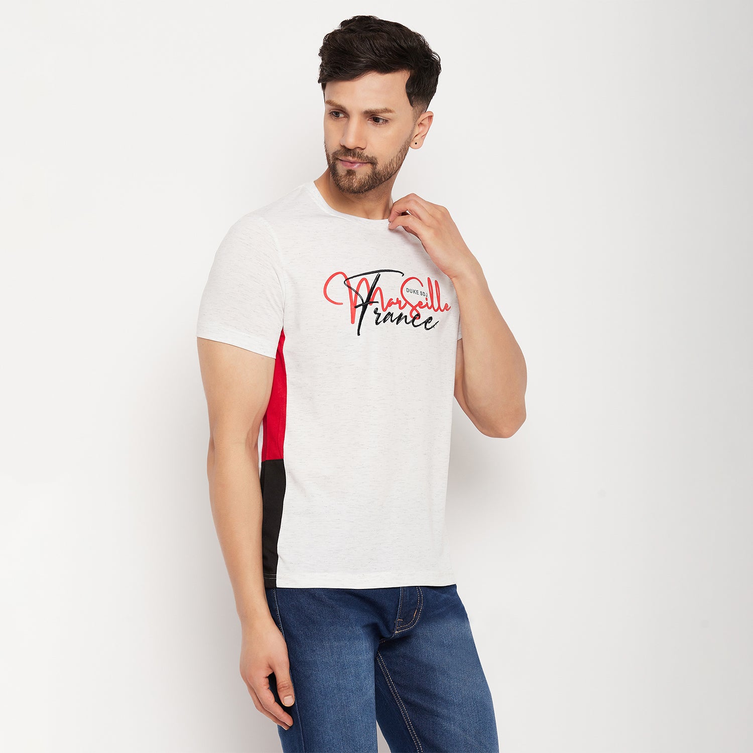 Duke Stardust Men Half Sleeve Cotton T-shirt (LF5887)