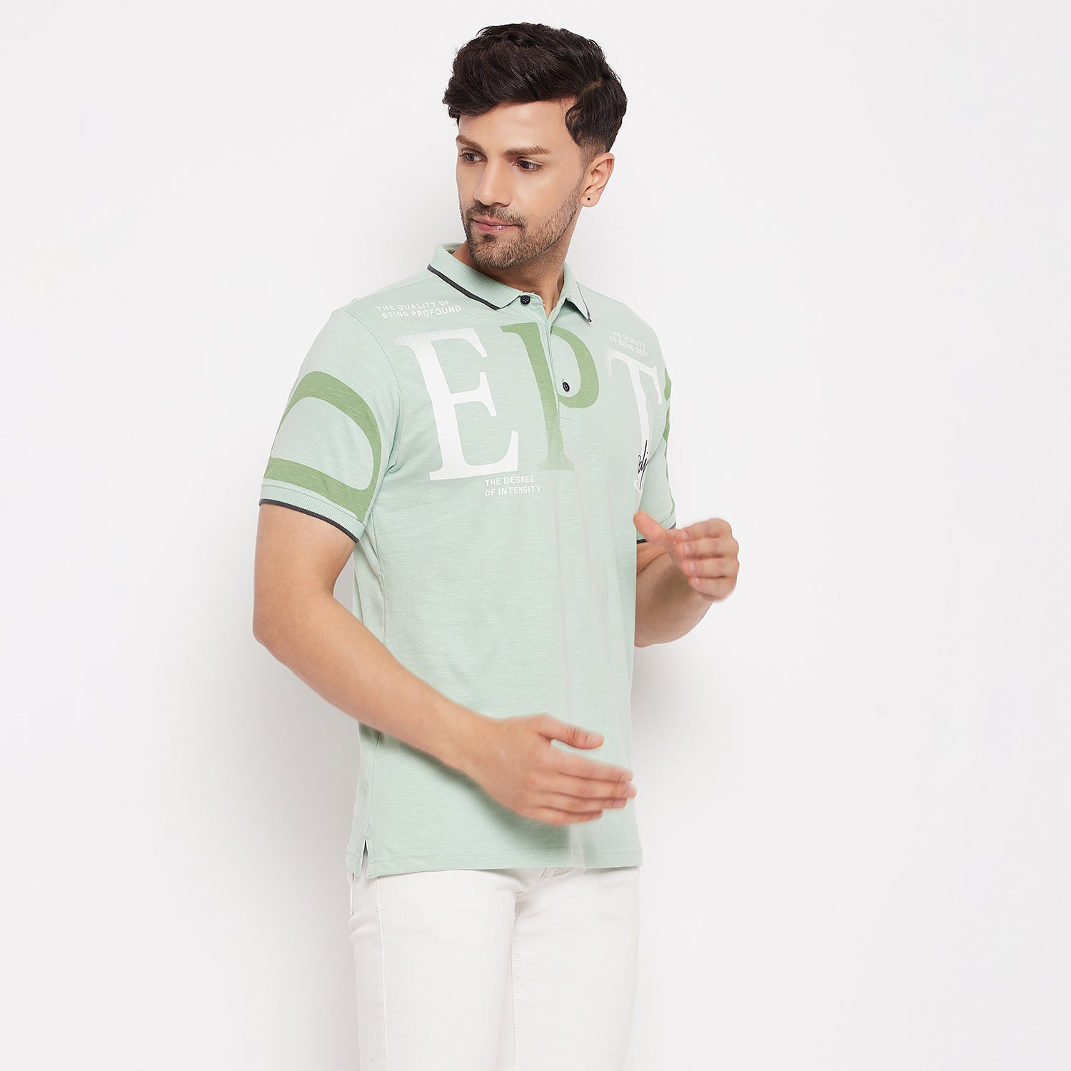 Duke Urban Men Half Sleeve Polo Neck Cotton T-shirt (LF5782)