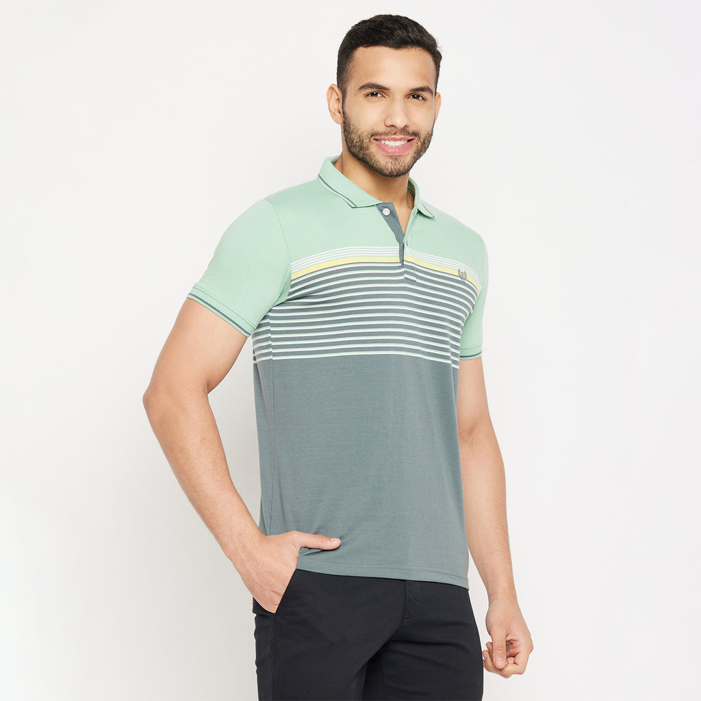 Duke Stardust Men Half Sleeve Polo Neck Cotton T-shirt (LF5726)