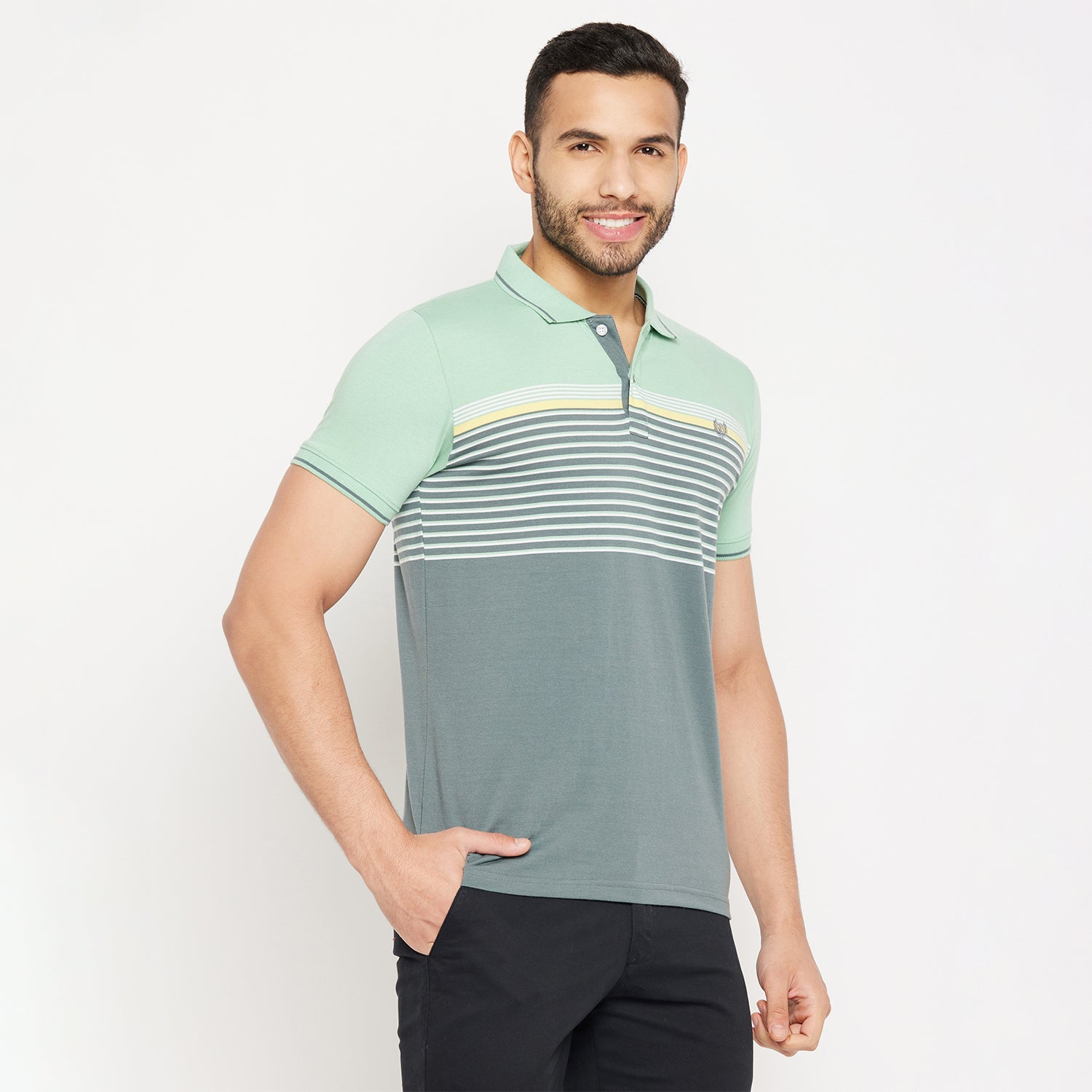 Duke Stardust Men Half Sleeve Polo Neck Cotton T-shirt (LF5726)