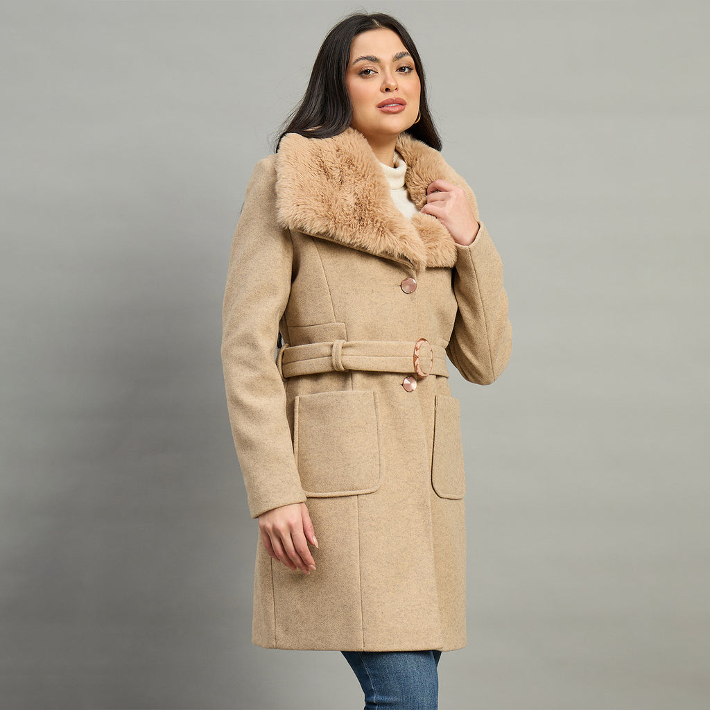 Duke Women Full Sleeve Collared Neck Coat (SDZ4174C)