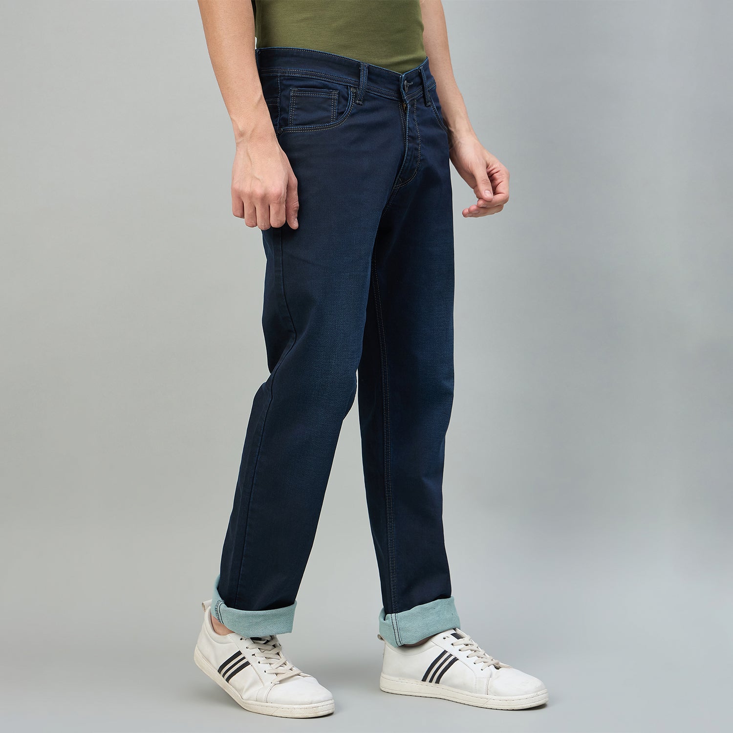 Duke Urban Men Comfort Fit Mid-Rise Light Fade Stretchable Jeans (SDD9136C)