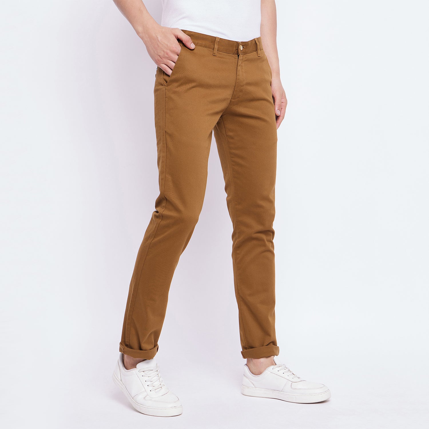 Duke Urban Men Solid Cotton Trousers (SDT4525R)