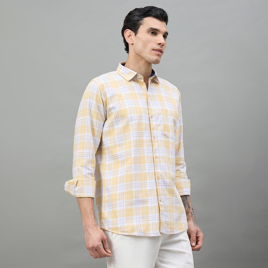 Duke Urban Men Checkered Full Sleeve Spread Collar Slim Shirt (SDO8CKBH)