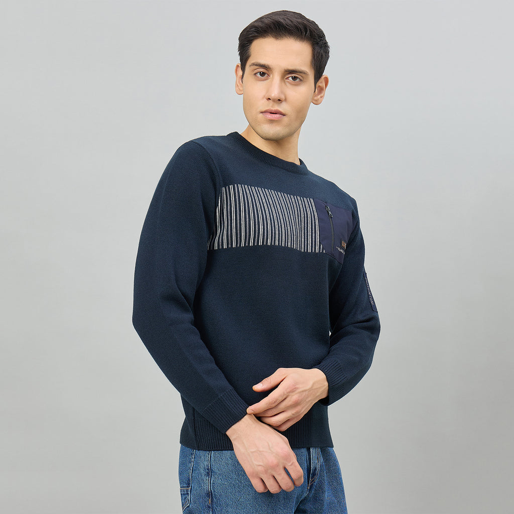 Duke Men Full Sleeve Round Neck Regular Sweater (SDS2337)