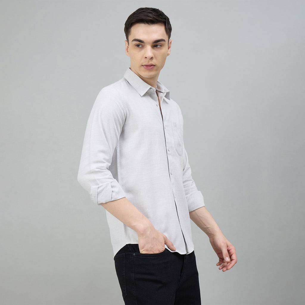 Duke Urban Men Solid Full Sleeve Spread Collar Slim Shirt (SDO7PLDI)