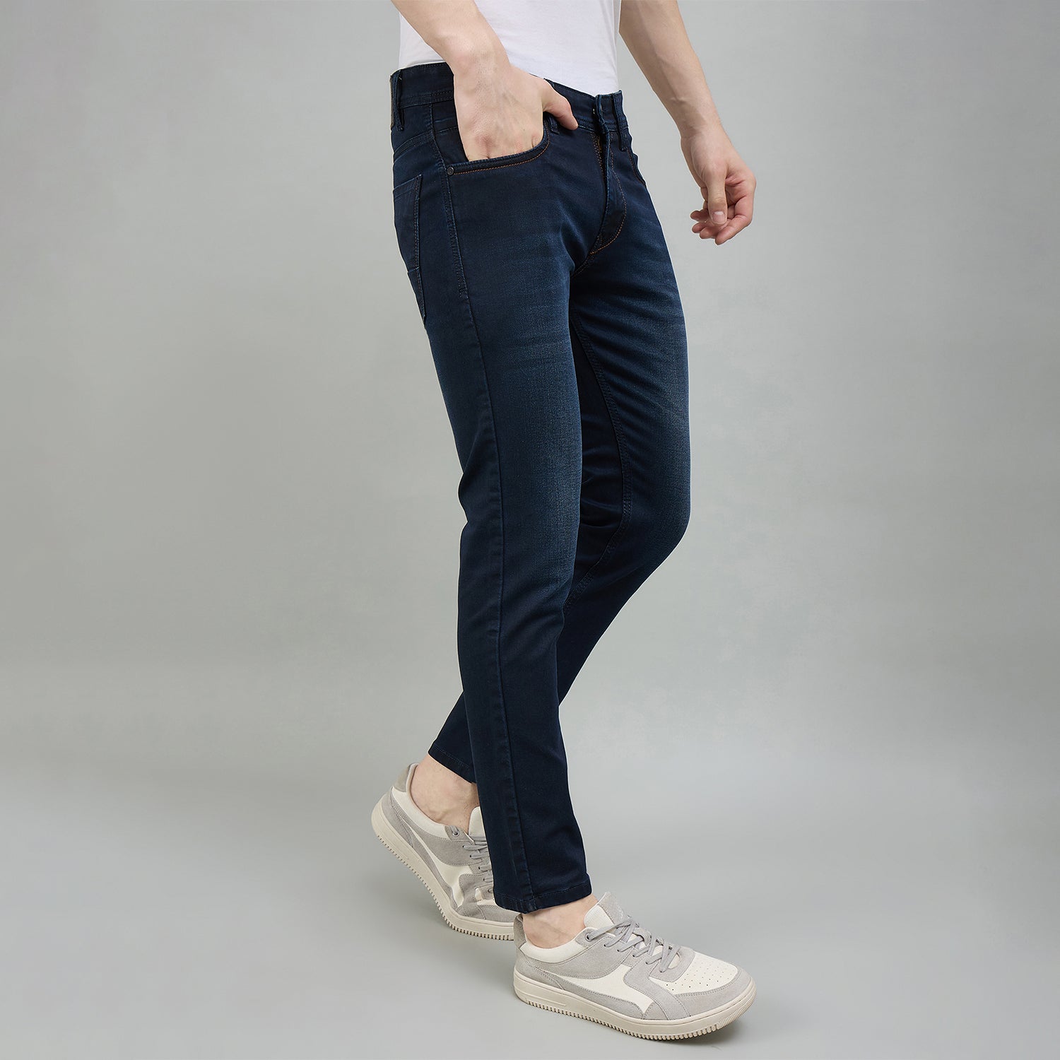 Duke Urban Men Ankle Length Mid-Rise Light Fade Stretchable Jeans (SDD9135A)