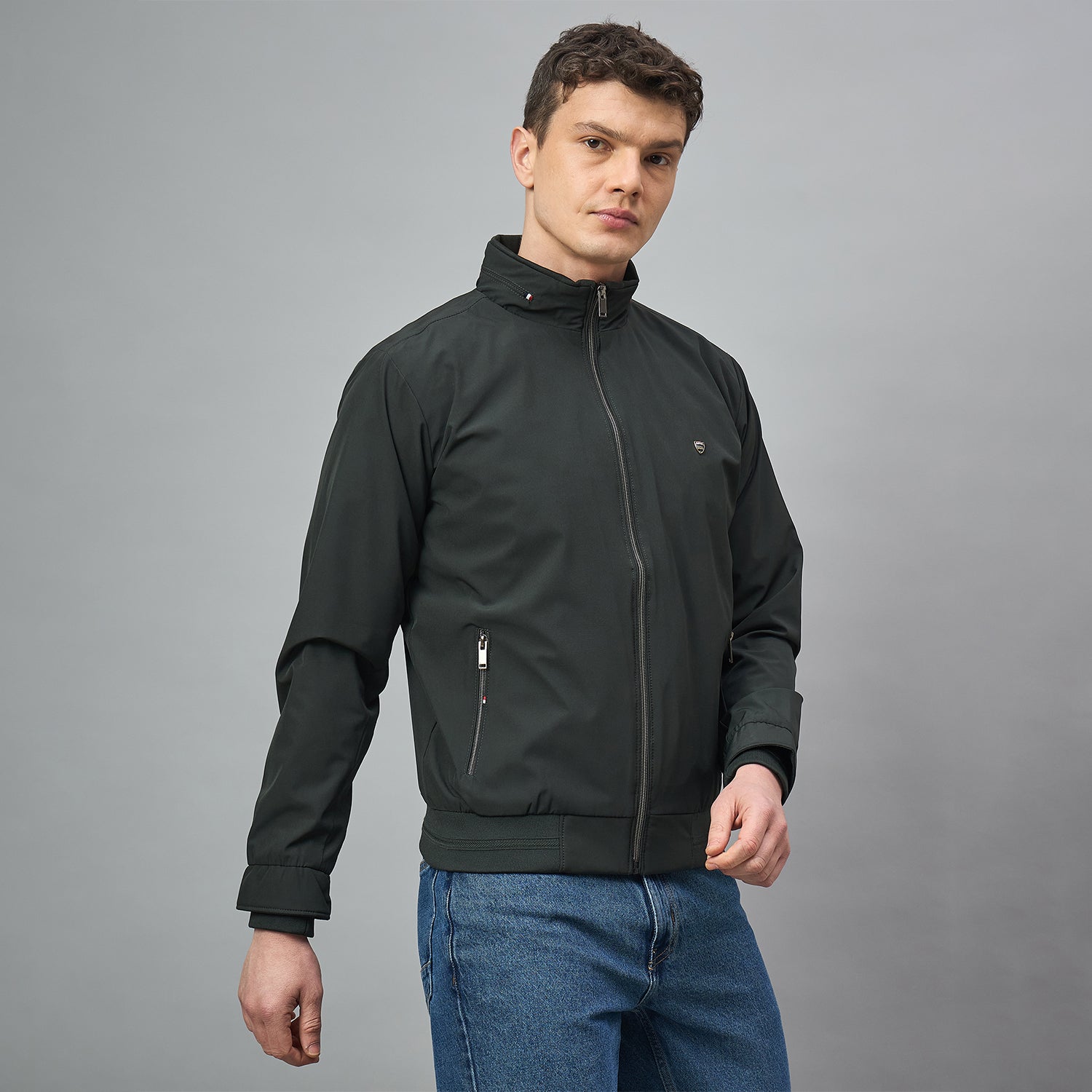 Duke Urban Men Full Sleeve High Neck Bomber Jacket (SDZ3108R)