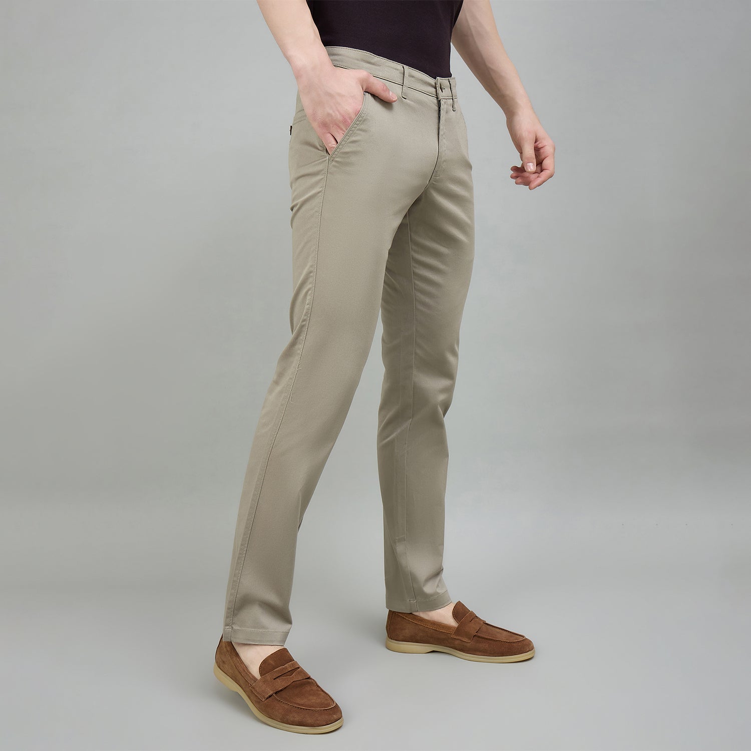 Duke Urban Men Flatfront Narrowfit Non-denim Casual Trouser (SDT4667)