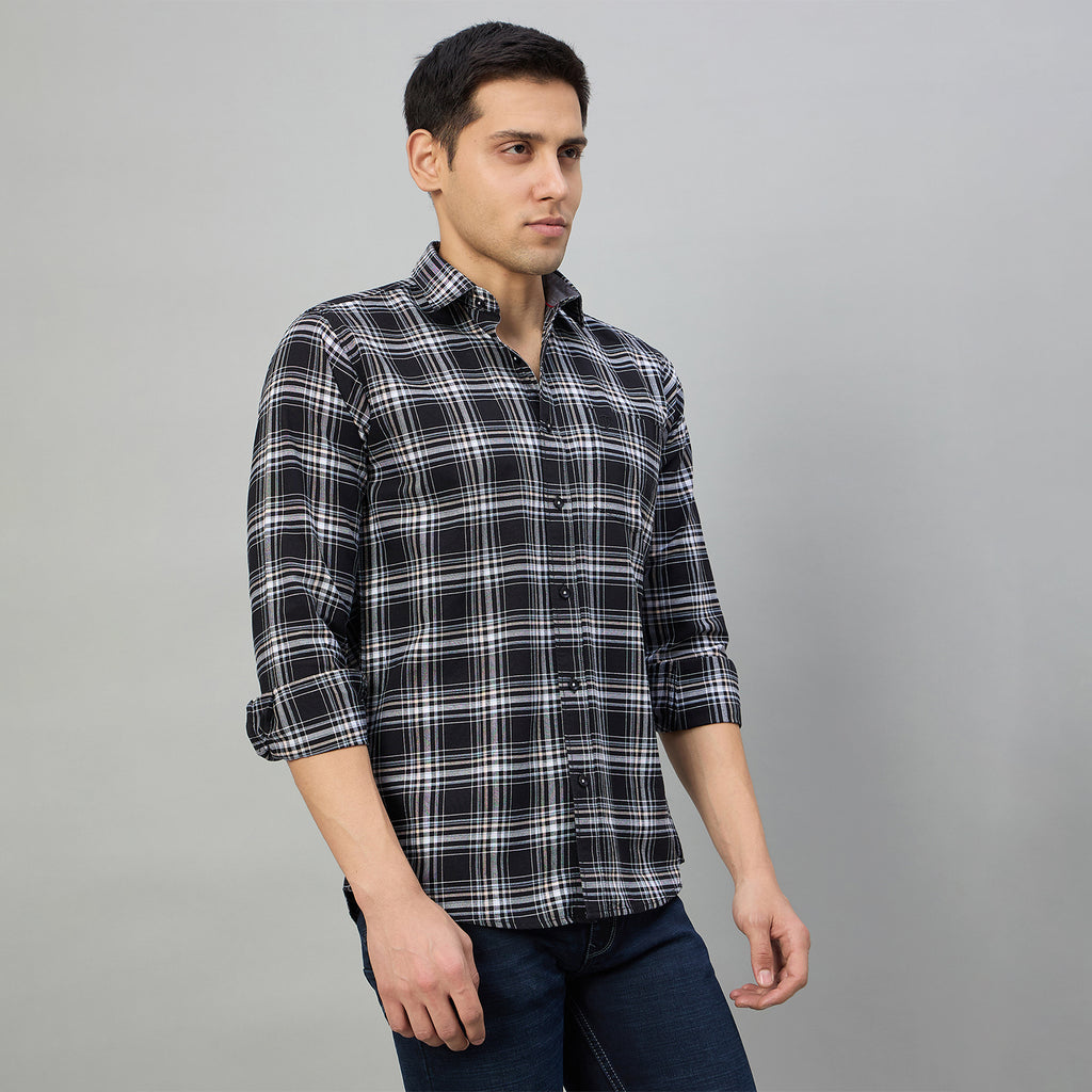 Duke Men Slim Fit Full Sleeve Short Style Cotton Shirt (SDO8CKBU)