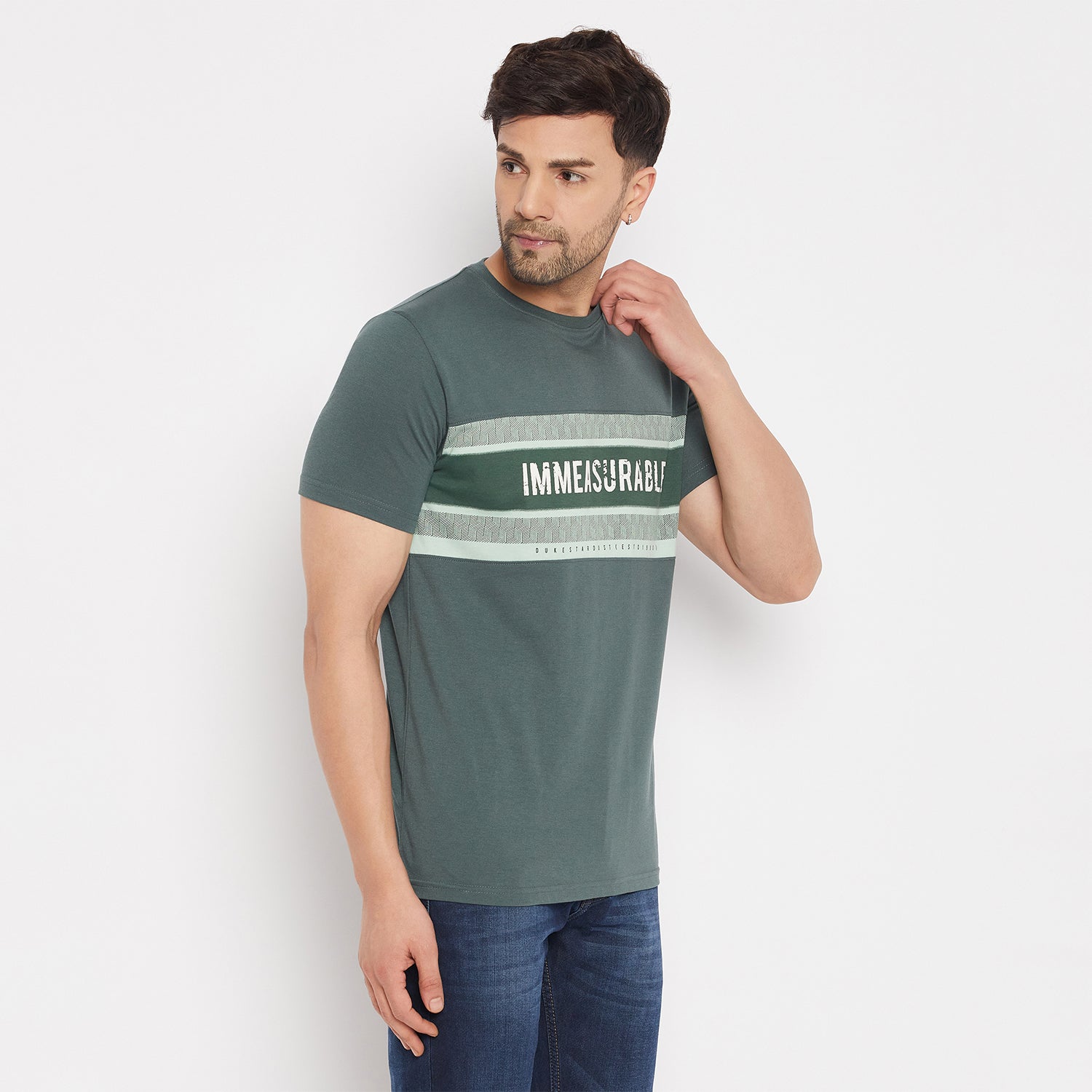 Duke Stardust Men Half Sleeve Cotton T-Shirt (LF7051)